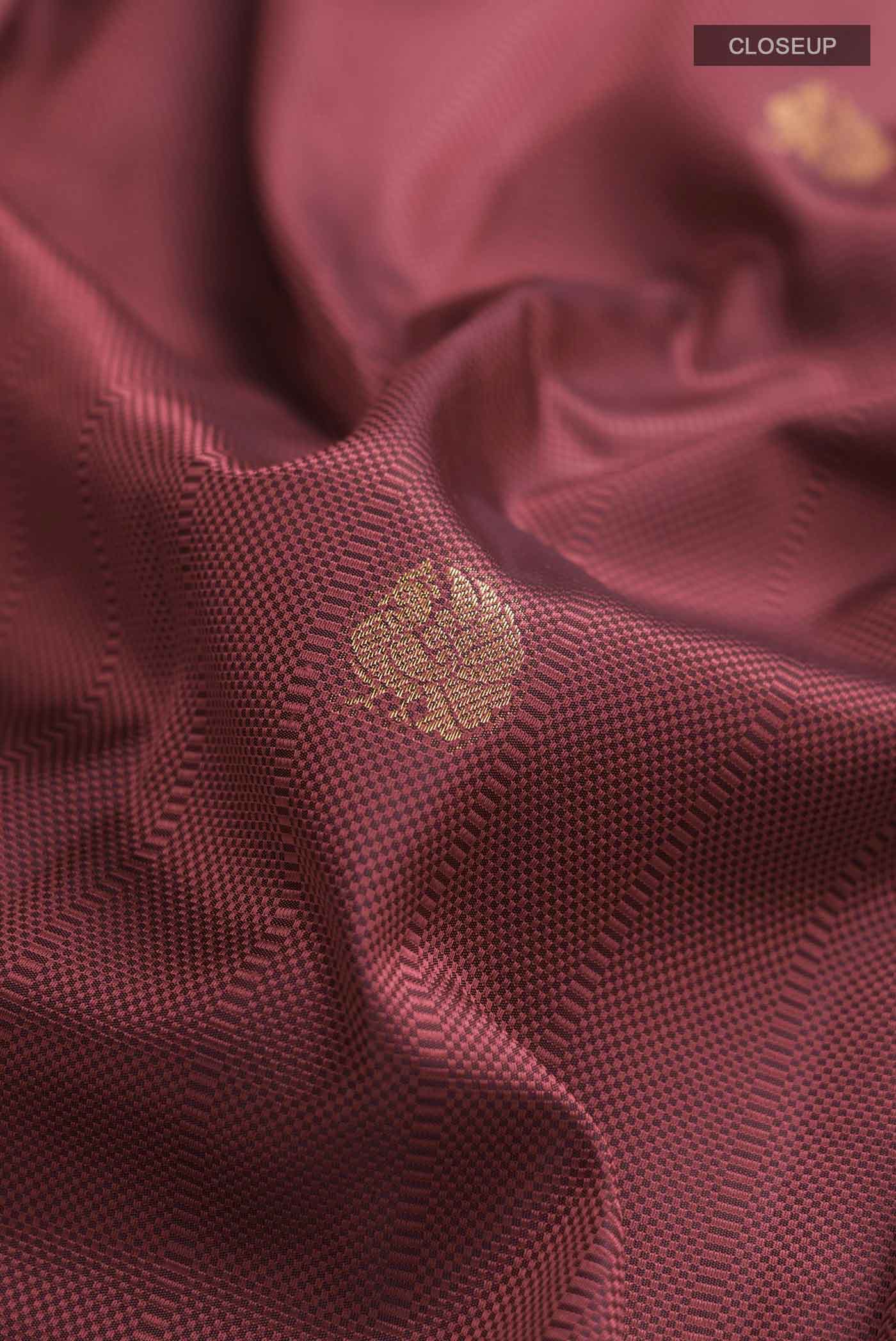 Maroon Kanchipuram Silk Saree - Image 2