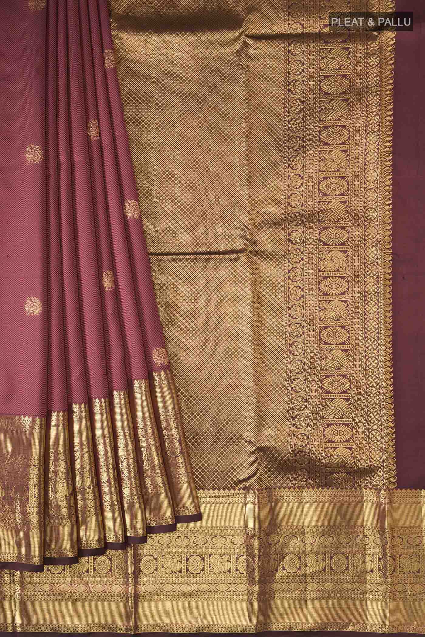 Maroon Kanchipuram Silk Saree - Image 4