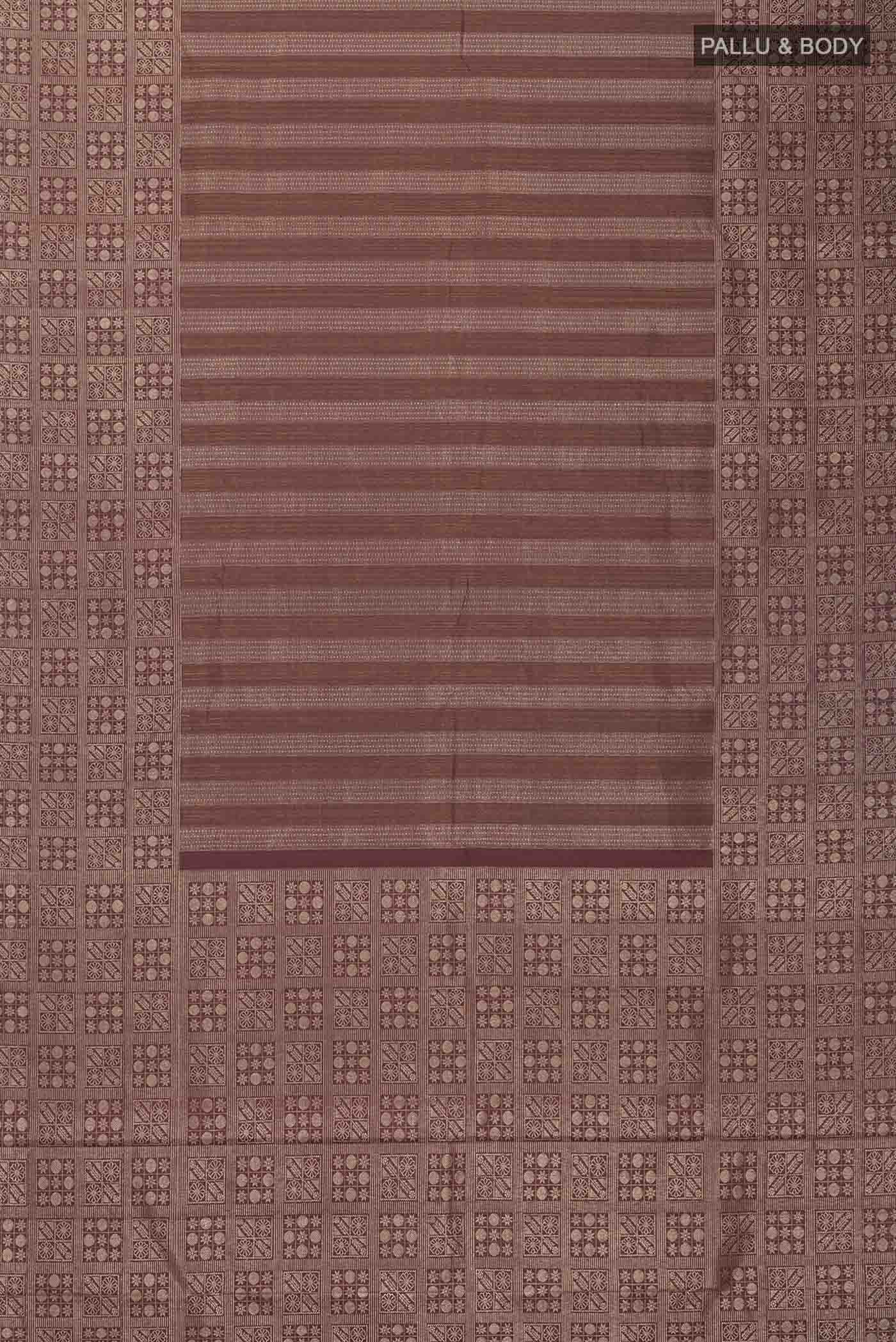 Brown Kanchipuram Silk Saree - Image 6