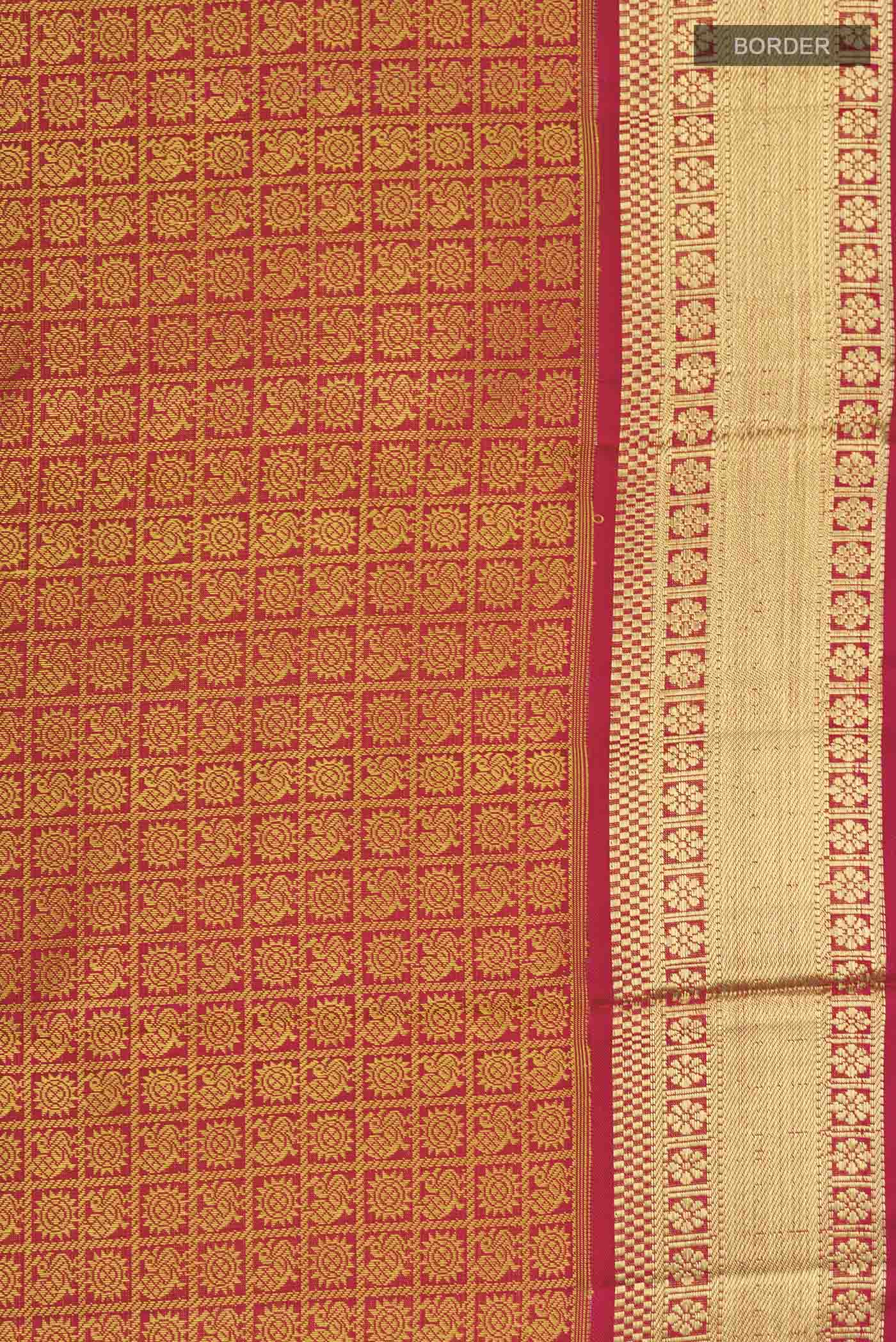Maroon Kanchipuram Silk Saree - Image 3