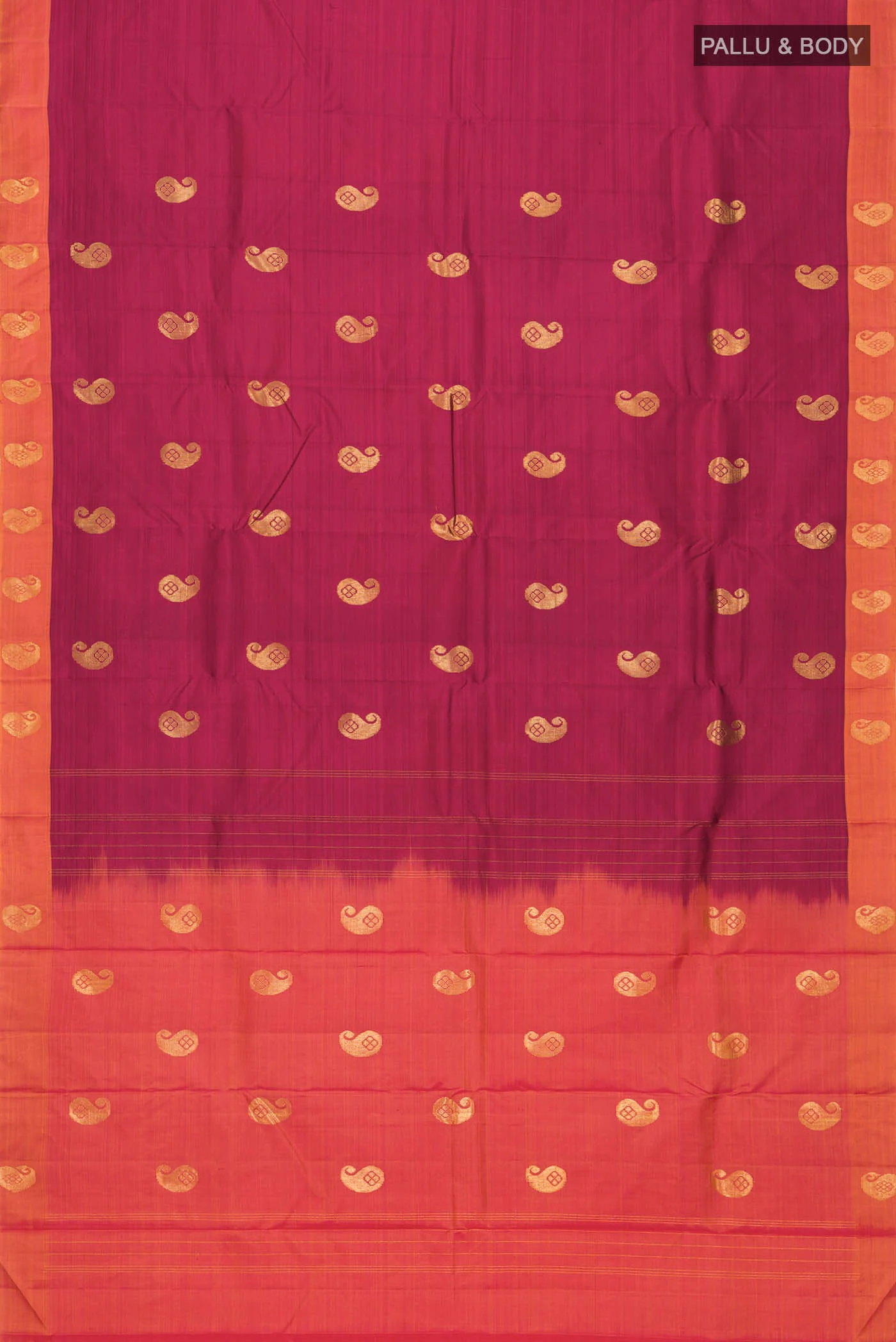 Maroon Kanchipuram Silk Saree - Image 6