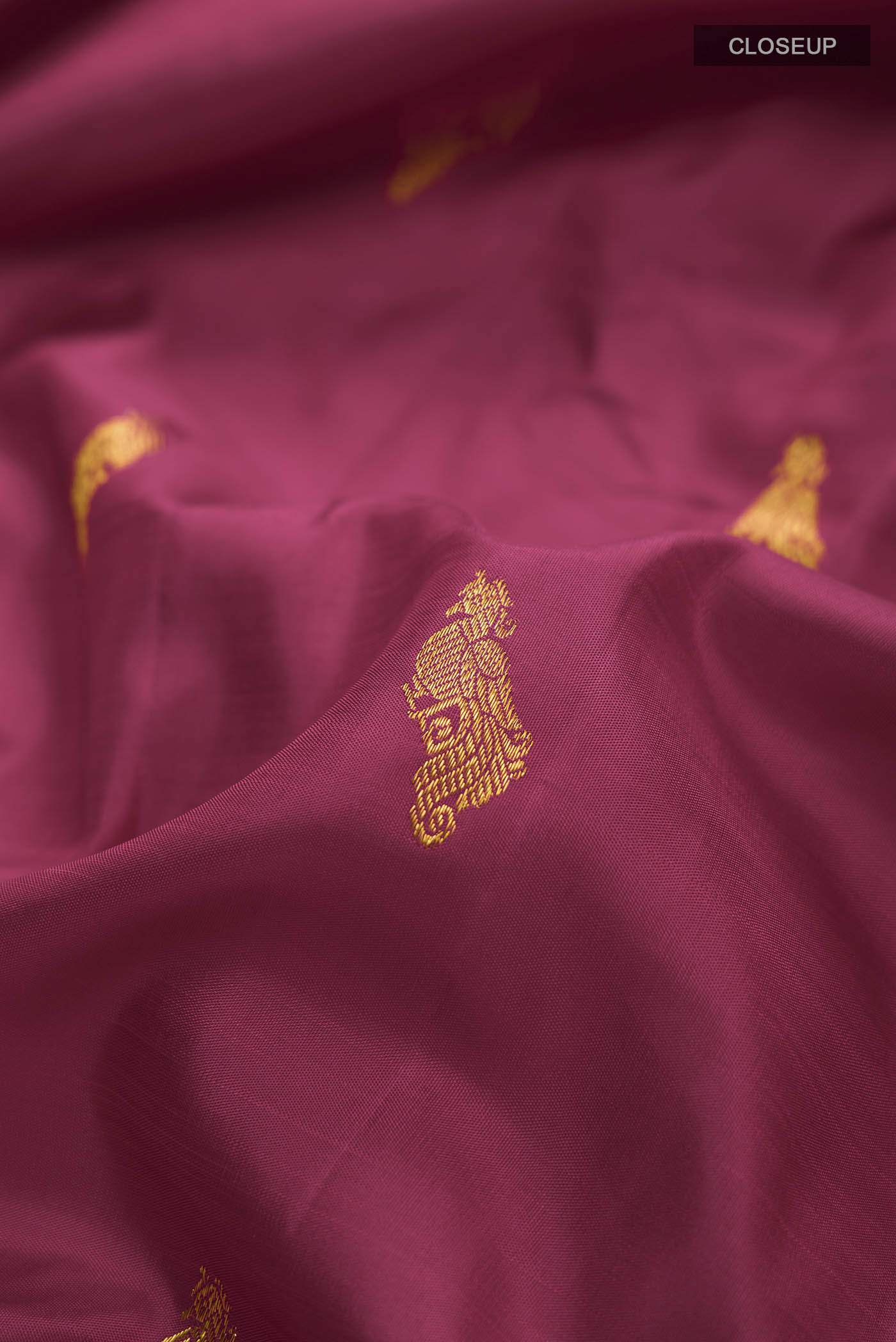 Maroon Kanchipuram Silk Saree - Image 2