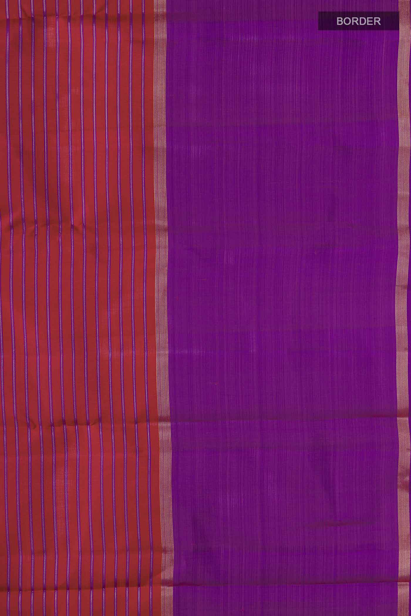 Maroon Kanchipuram Silk Saree - Image 3