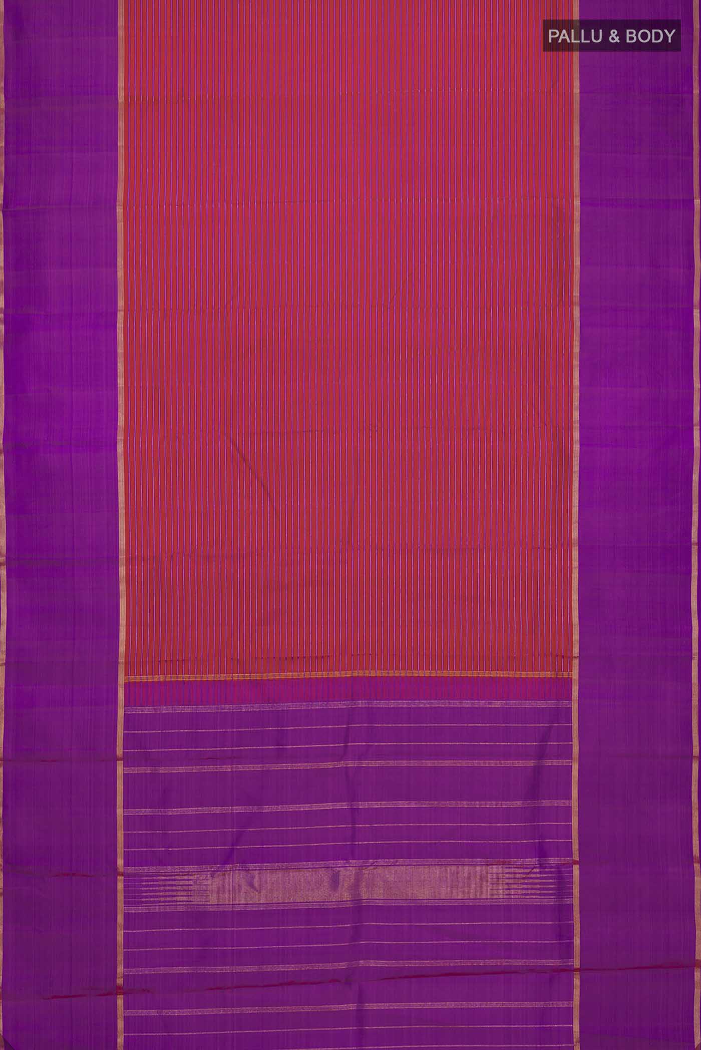 Maroon Kanchipuram Silk Saree - Image 6