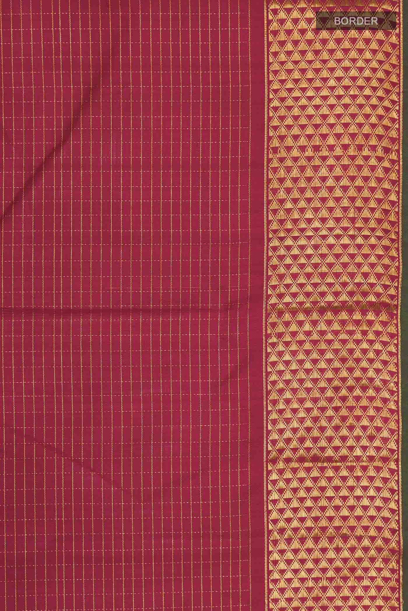 Maroon Kanchipuram Silk Saree - Image 3