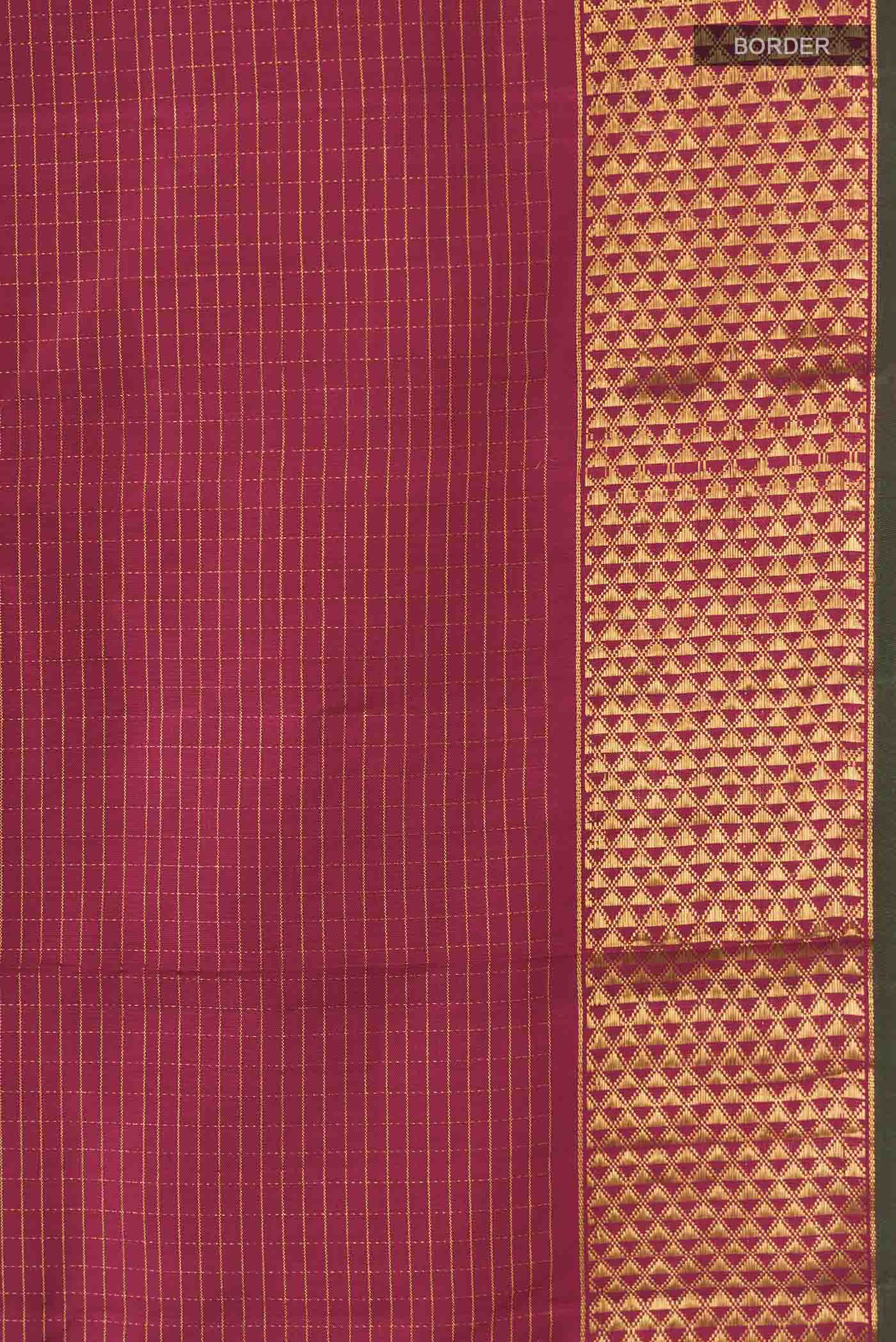 Maroon Kanchipuram Silk Saree - Image 3