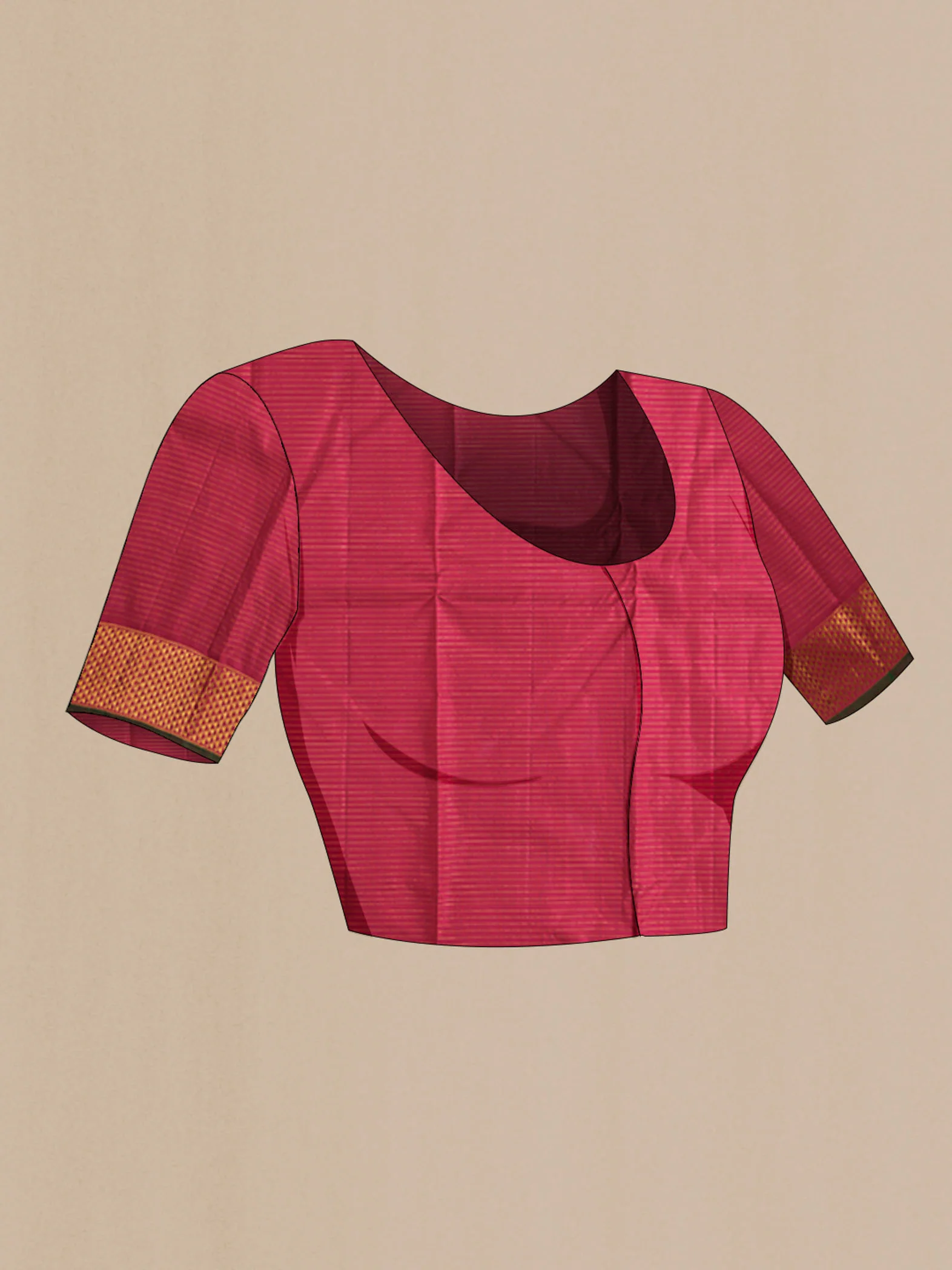 Maroon Kanchipuram Silk Saree - Image 5