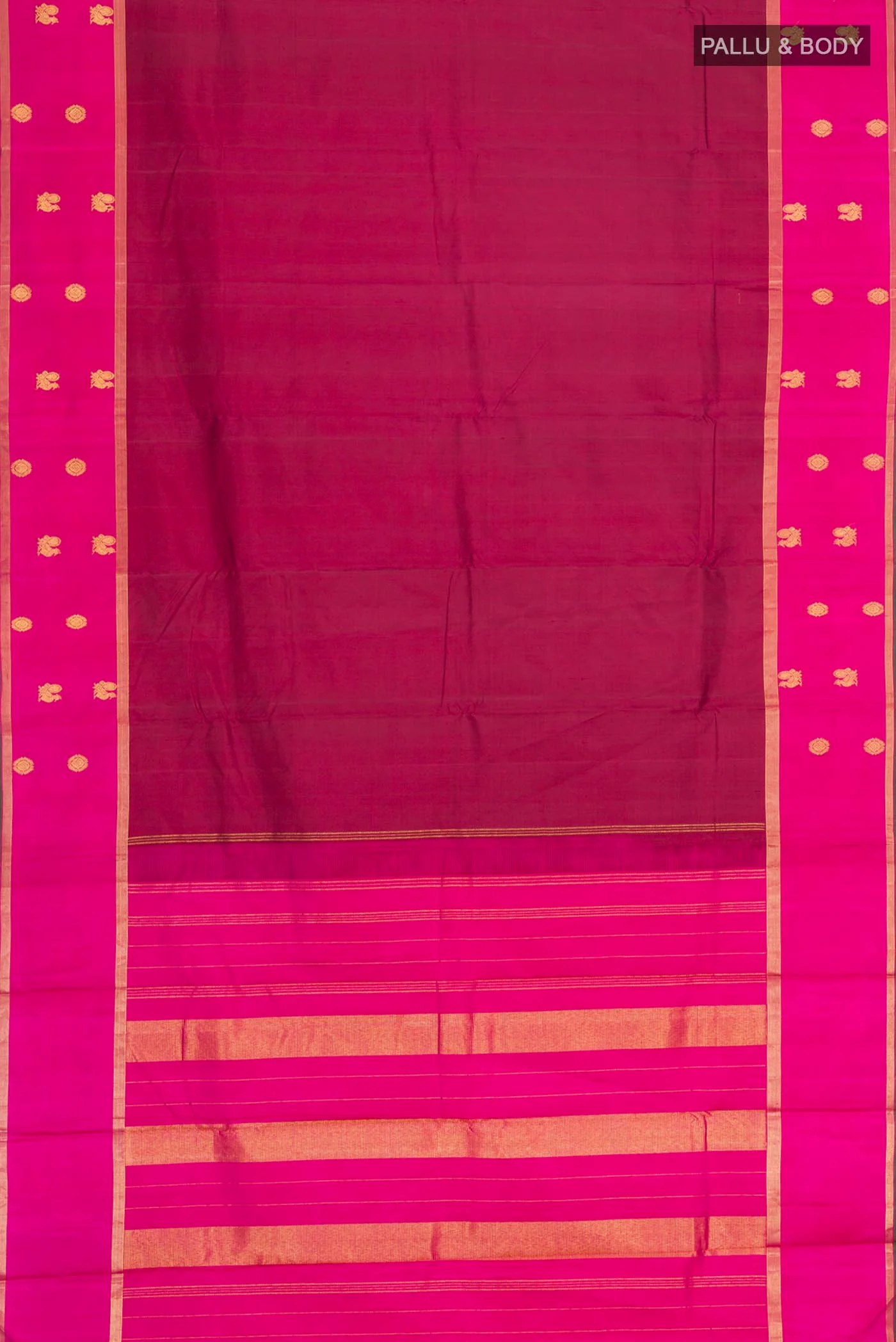 Maroon Kanchipuram Silk Saree - Image 6