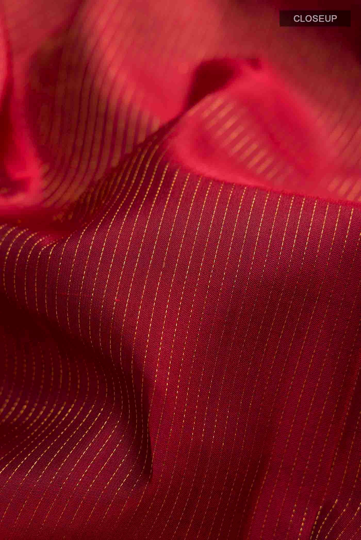 Maroon Kanchipuram Silk Saree - Image 2