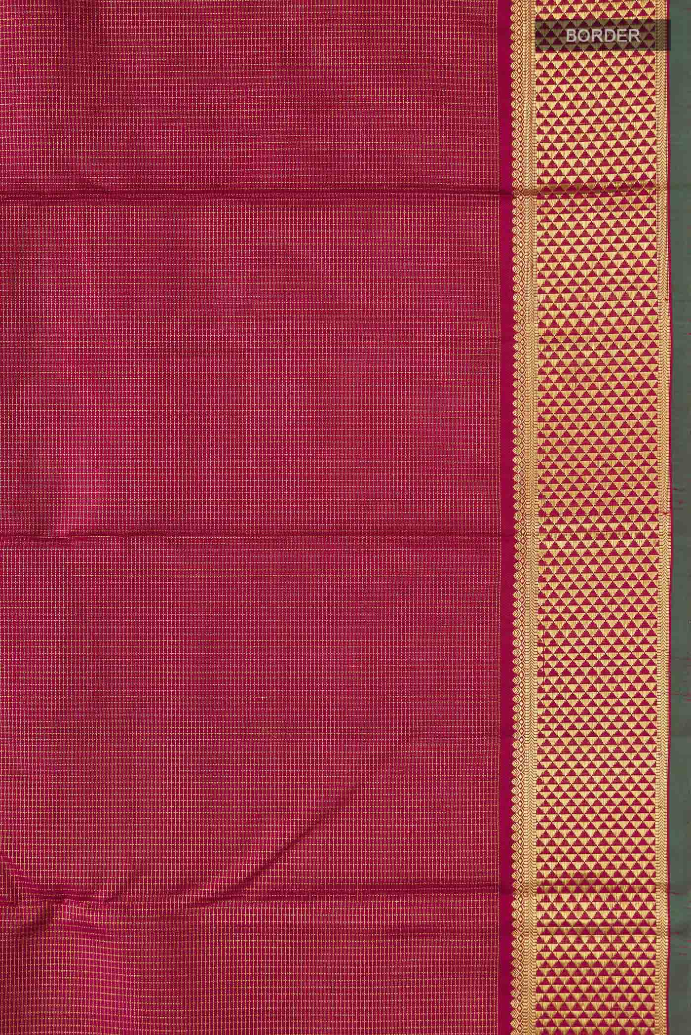 Maroon Kanchipuram Silk Saree - Image 3