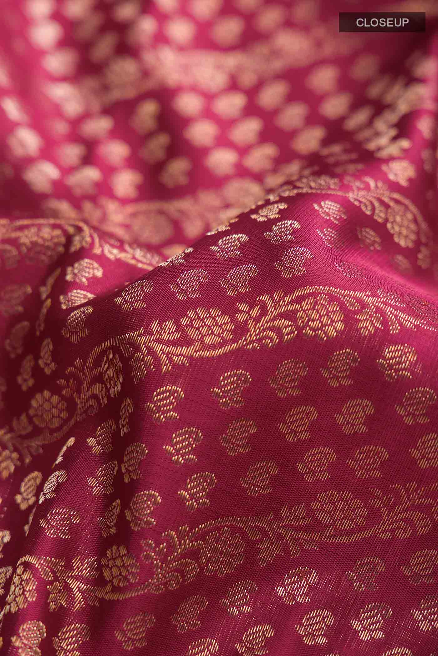 Maroon Kanchipuram Silk Saree - Image 2