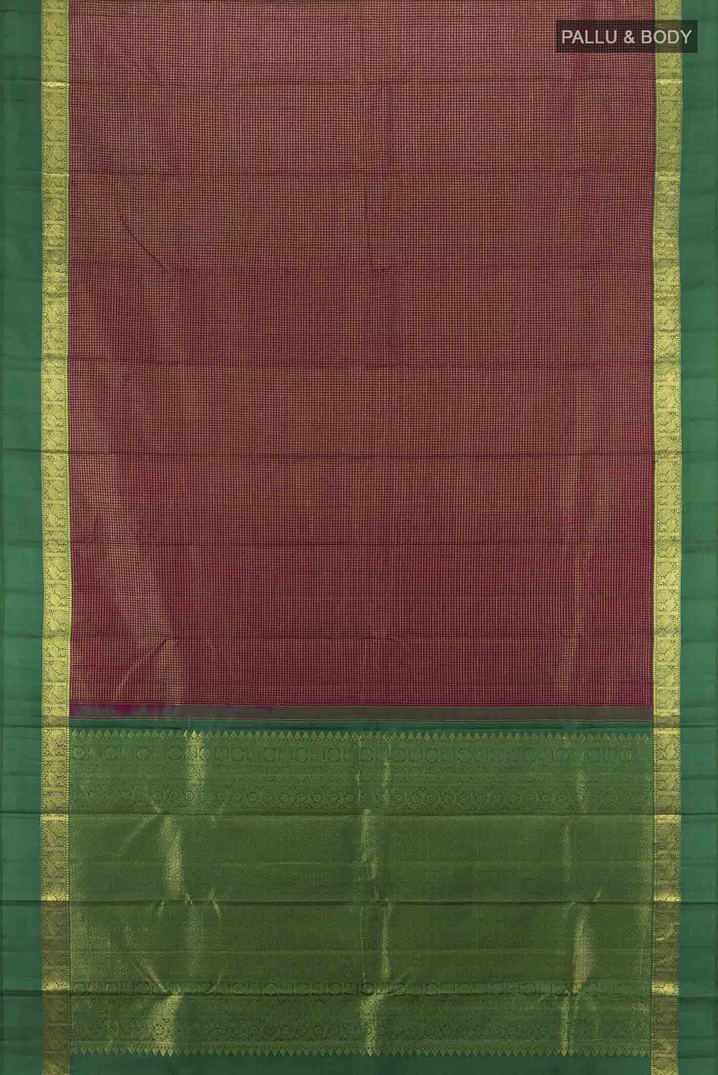 Maroon Kanchipuram Silk Saree - Image 5