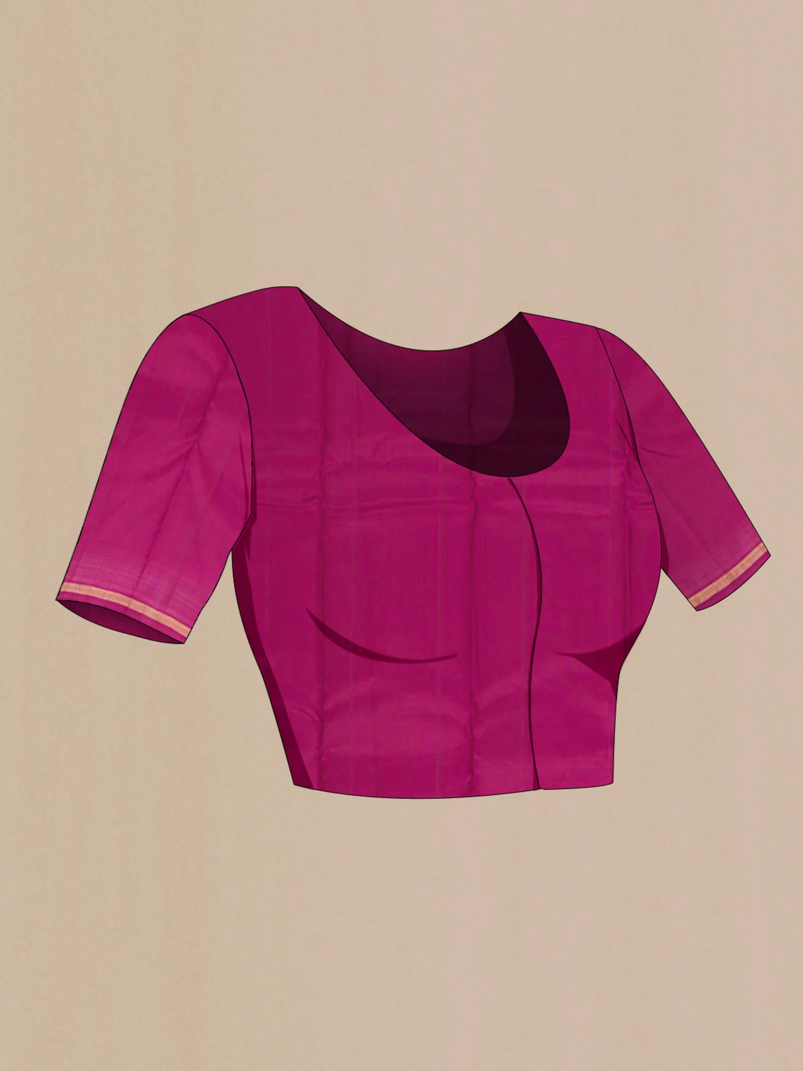 Maroon Kanchipuram Silk Saree - Image 4