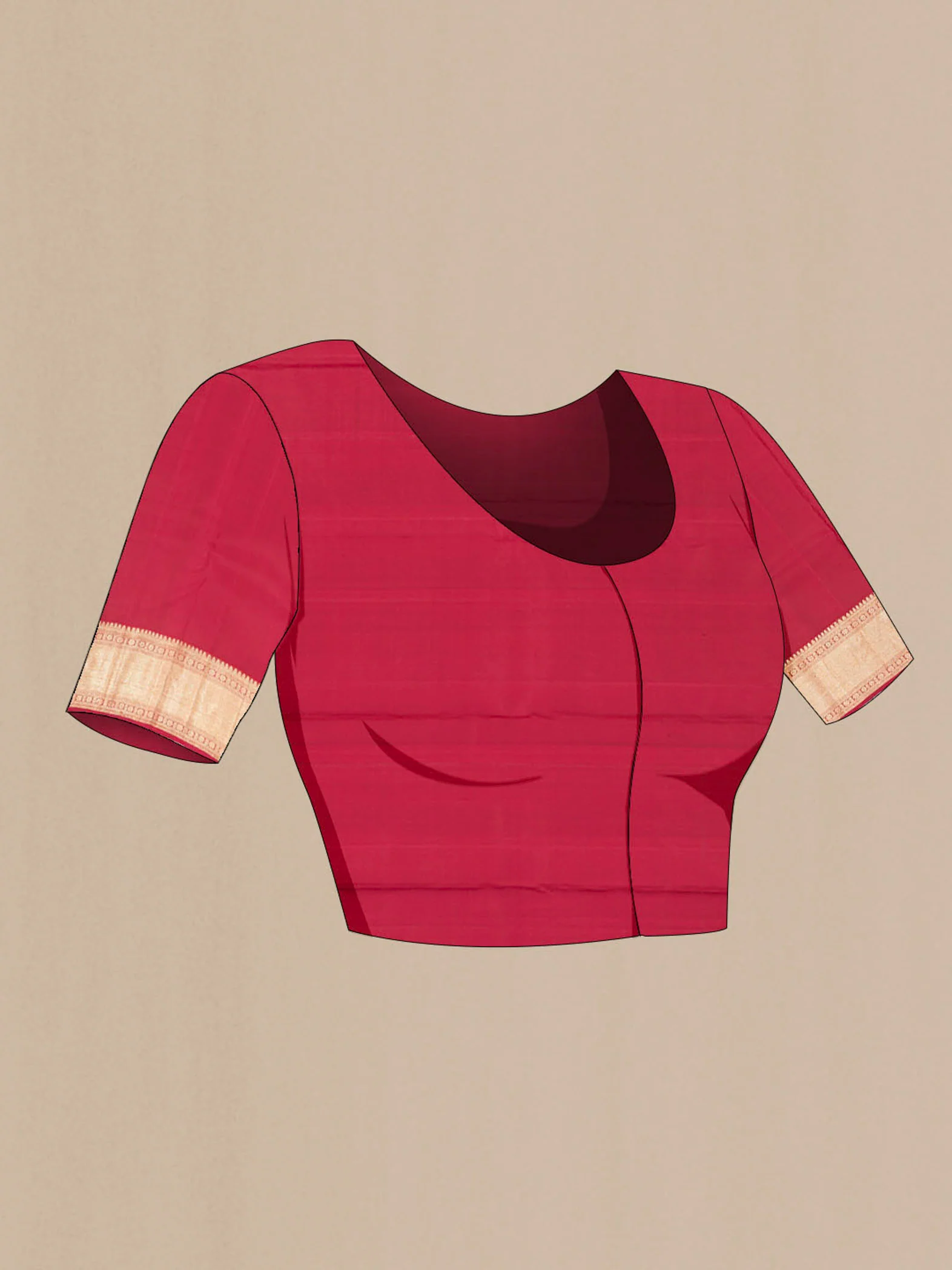 Maroon Kanchipuram Silk Saree - Image 4