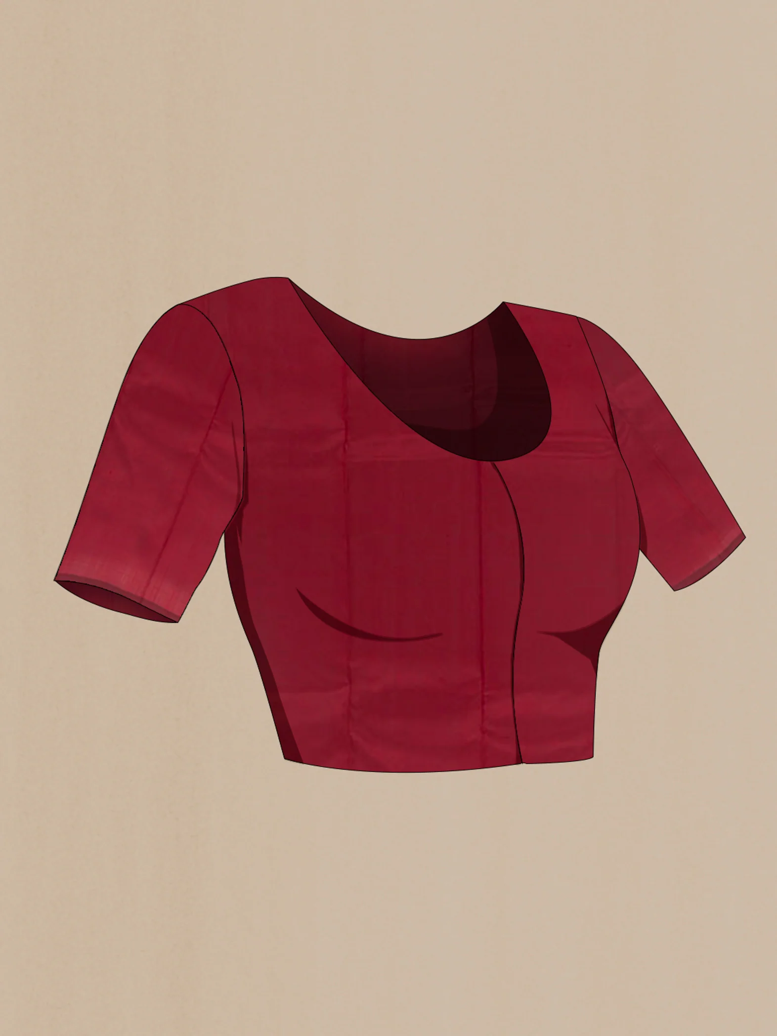 Maroon Kanchipuram Silk Saree - Image 2