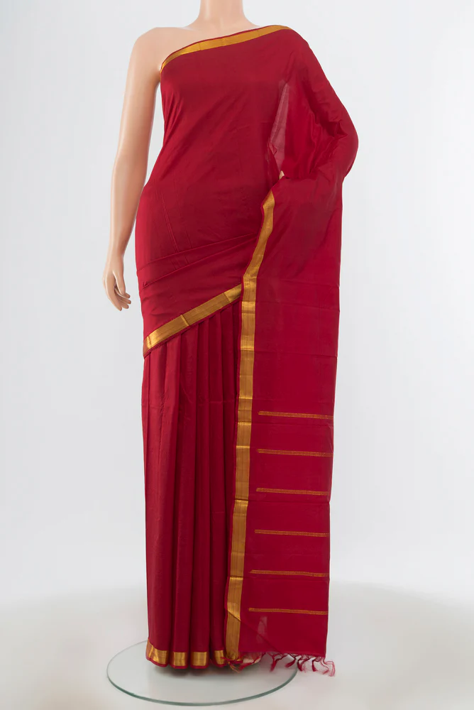 Maroon Kanchipuram Silk Saree