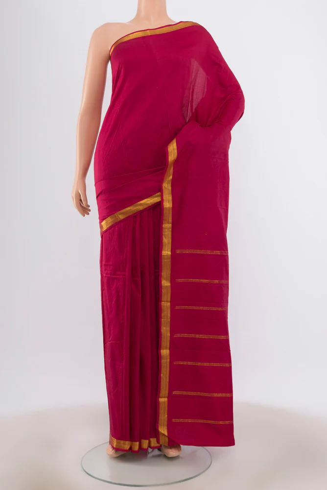 Maroon Kanchipuram Silk Saree
