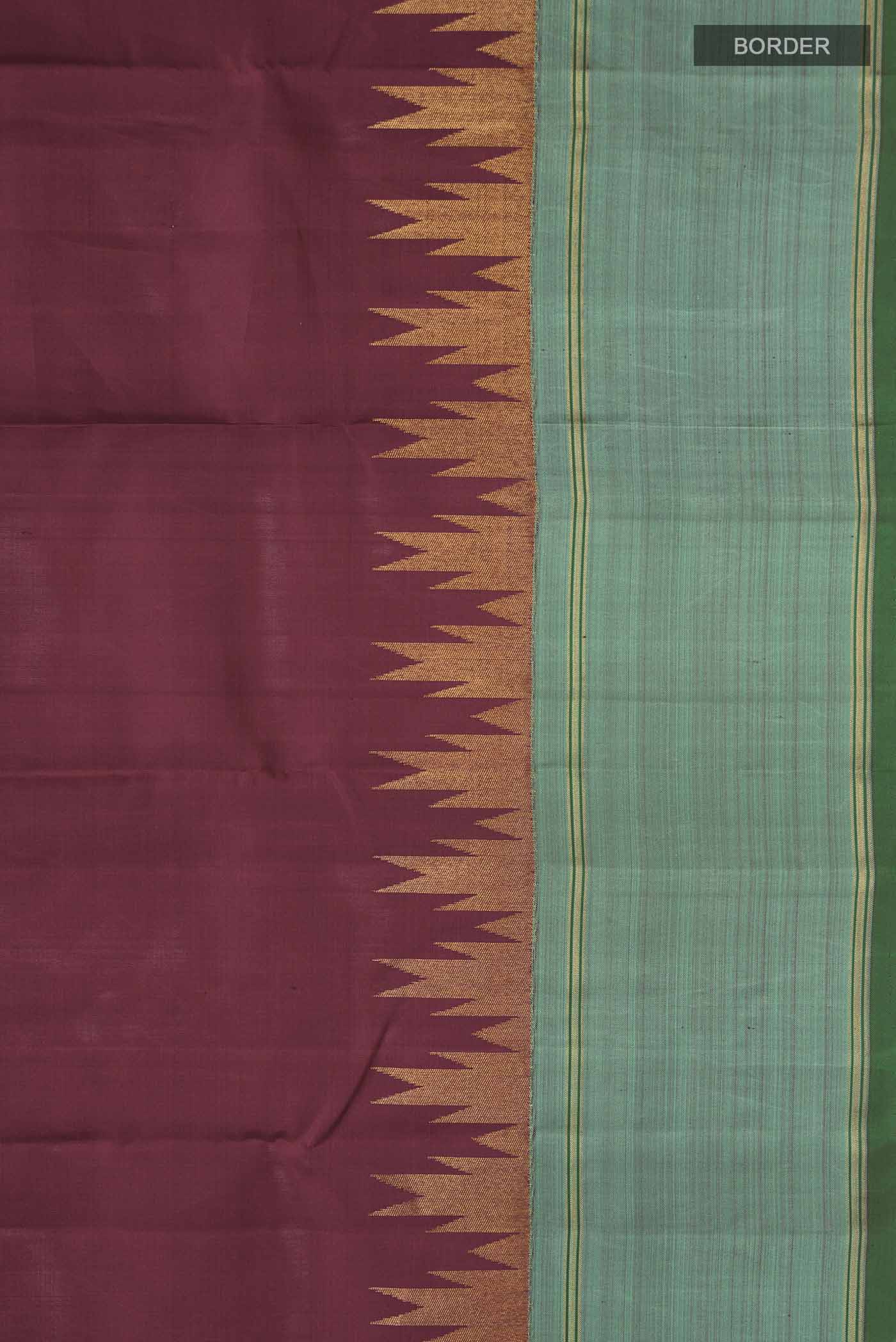 Maroon Kanchipuram Silk Saree - Image 3