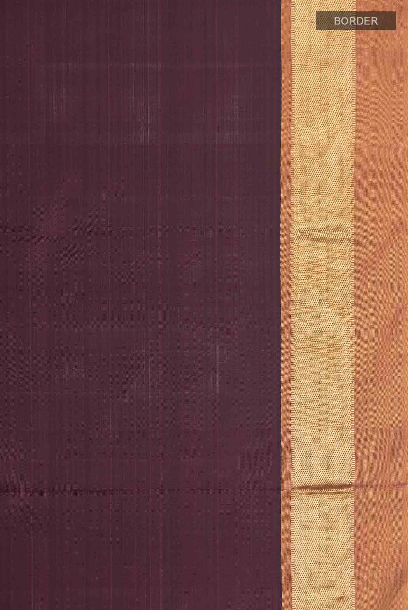 Maroon Kanjivaram Silk Saree - Image 3
