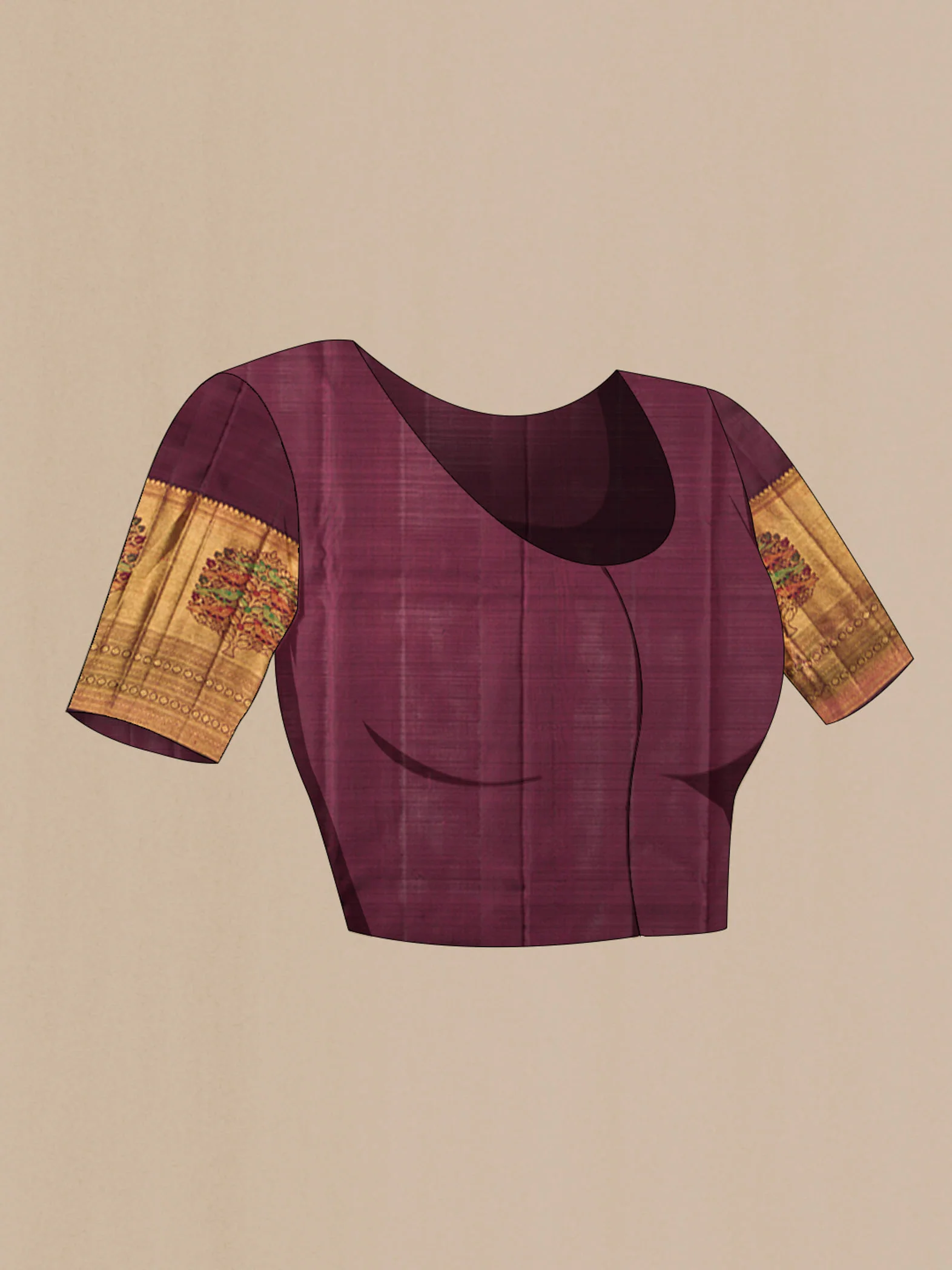 Coffee Brown Kanchipuram Silk Saree - Image 5