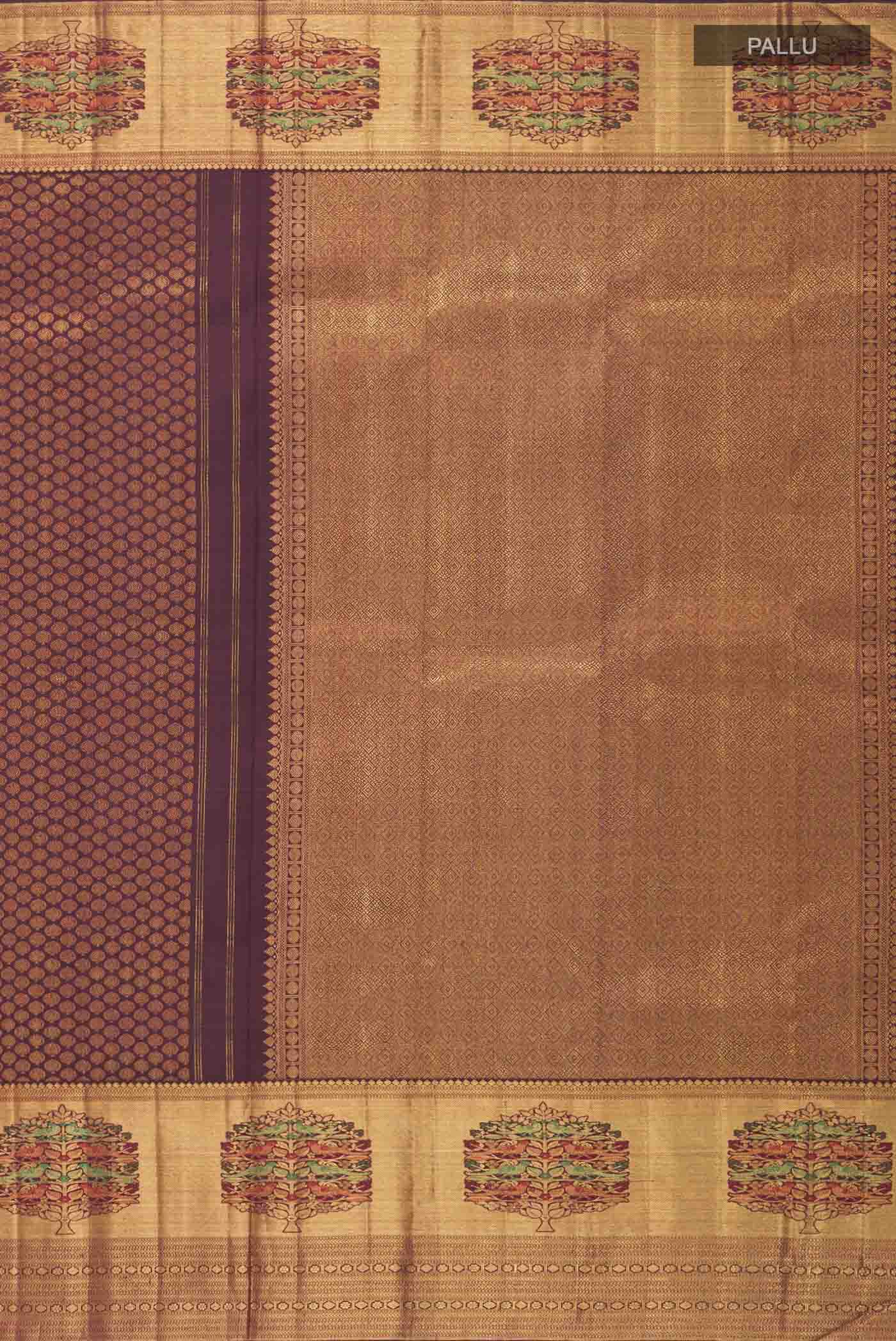 Coffee Brown Kanchipuram Silk Saree - Image 7