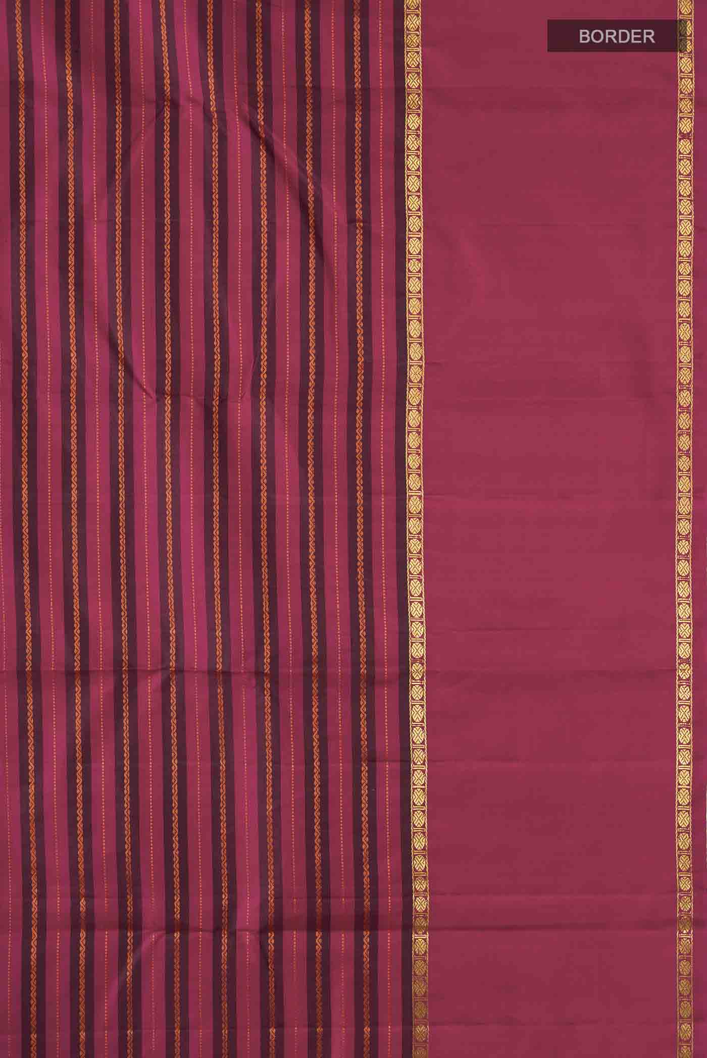 Maroon Kanchipuram Silk Saree - Image 3