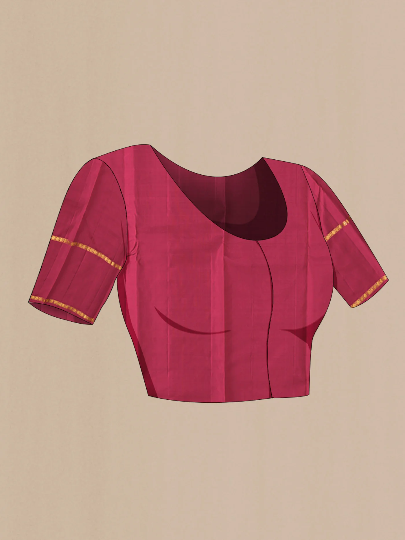 Maroon Kanchipuram Silk Saree - Image 5