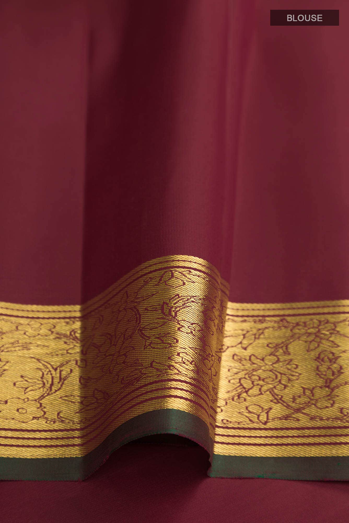 Aaditi-Maroon Kanchipuram Silk Saree - Image 6