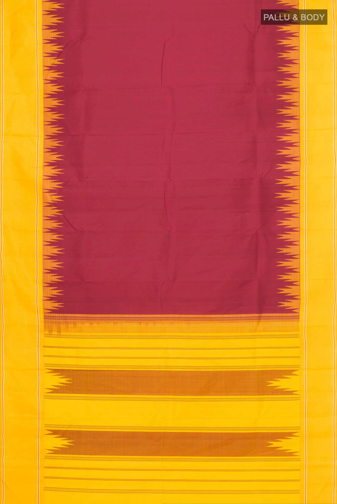 Maroon Kanjivaram Silk Saree - Image 4