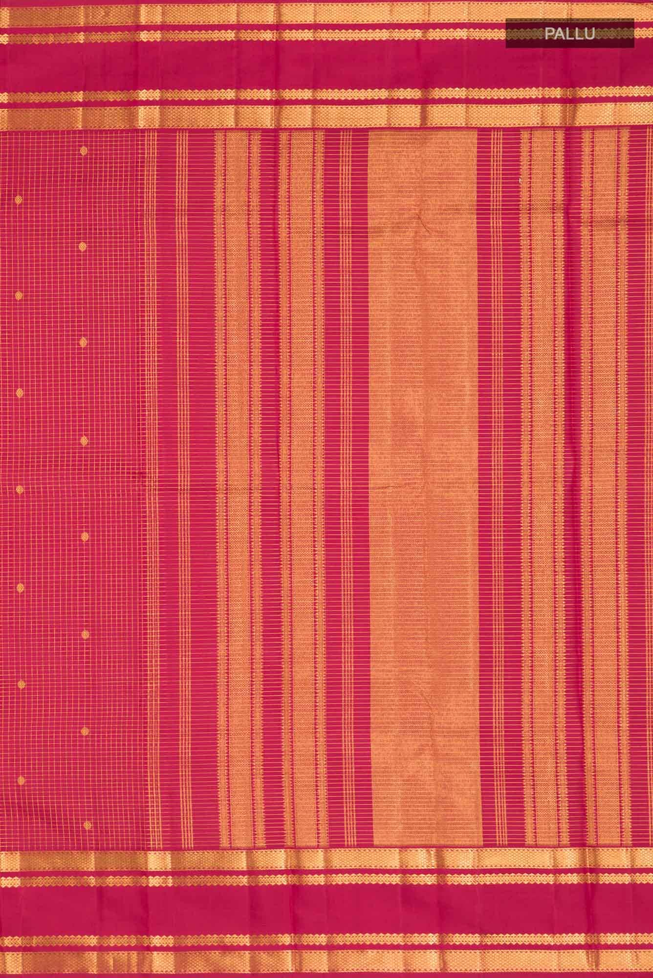 Maroon Kanjivaram Silk Saree - Image 5