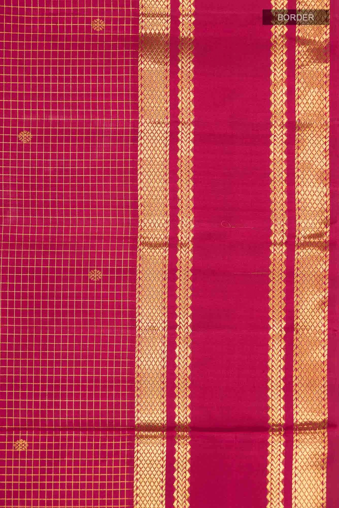 Maroon Kanjivaram Silk Saree - Image 6