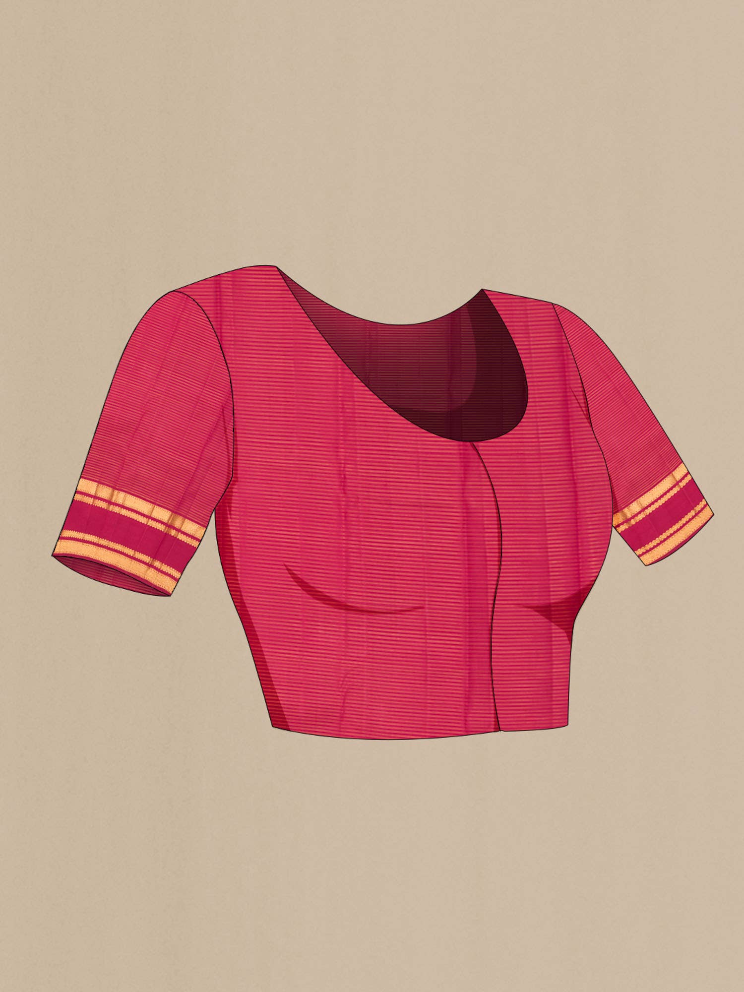 Maroon Kanjivaram Silk Saree - Image 7