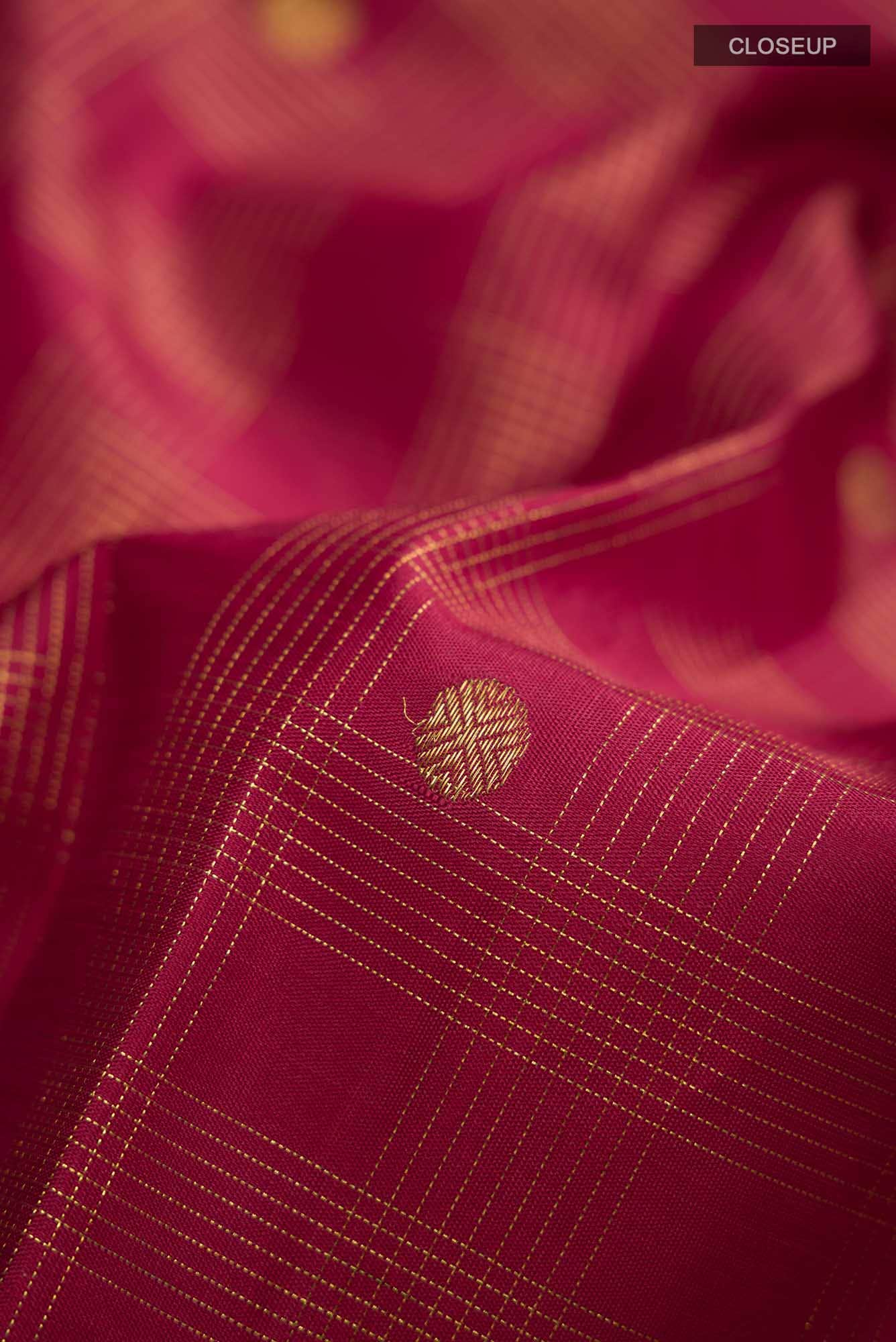 Maroon Kanchipuram Silk Saree - Image 3