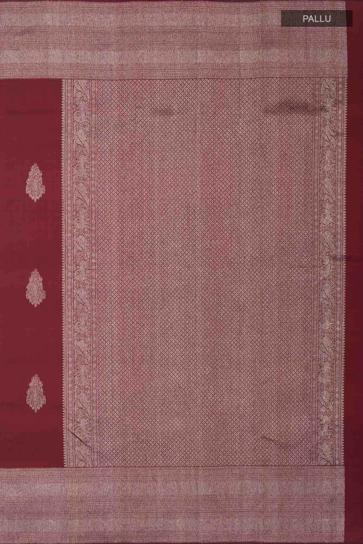 Maroon Kanchipuram Silk Saree - Image 5