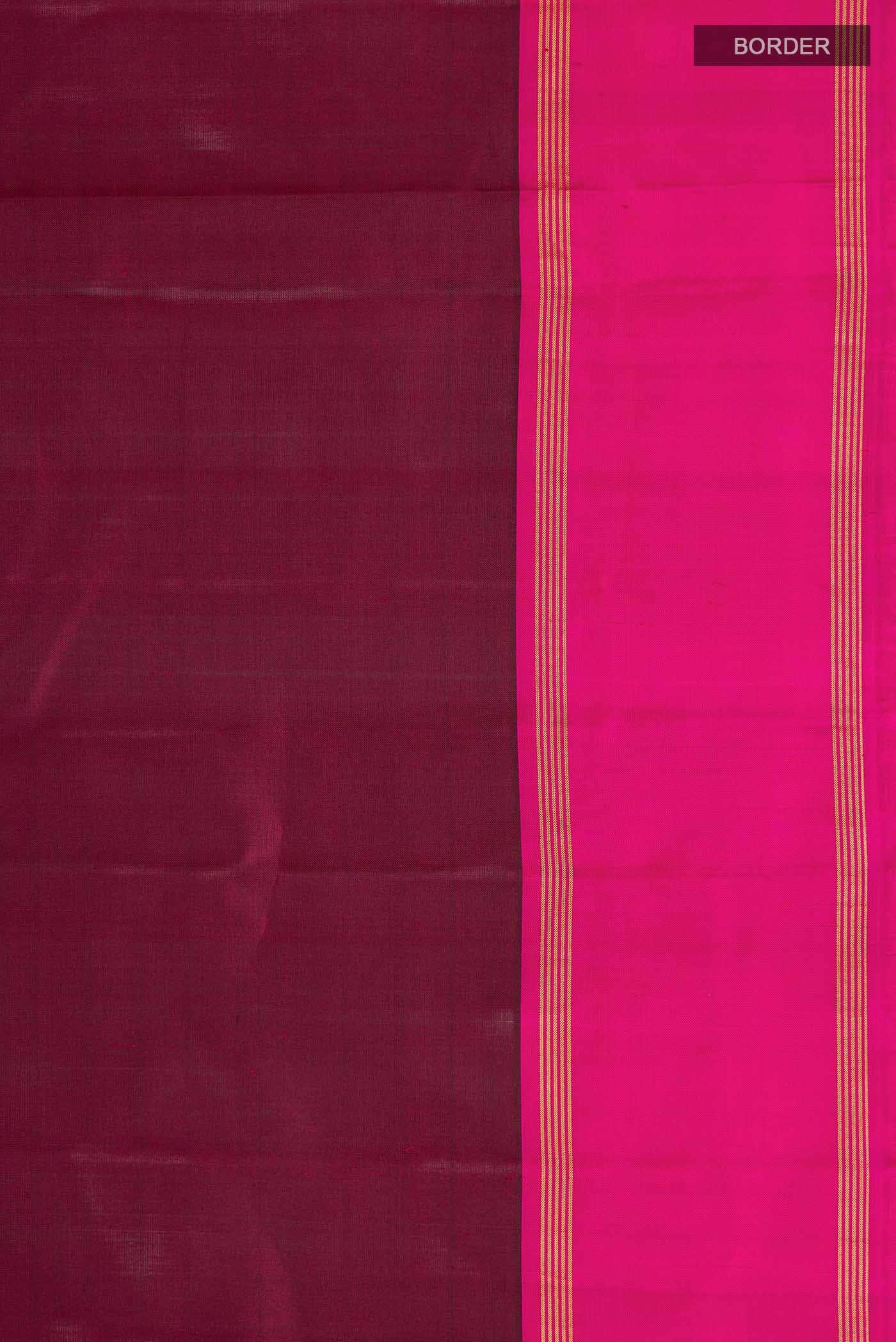 Maroon Kanchipuram Silk Saree - Image 5