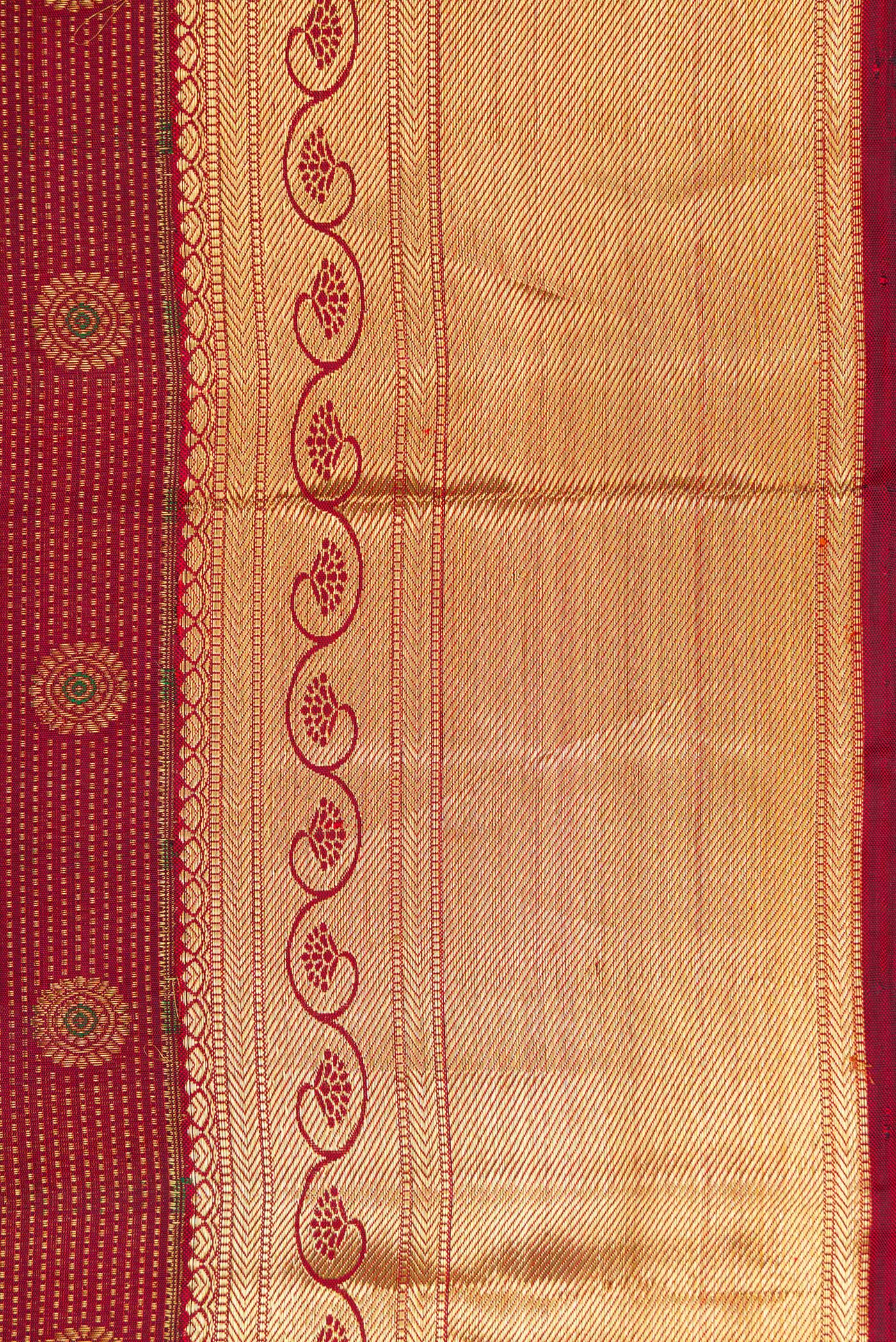 Maroon Kanchipuram Silk Saree - Image 3