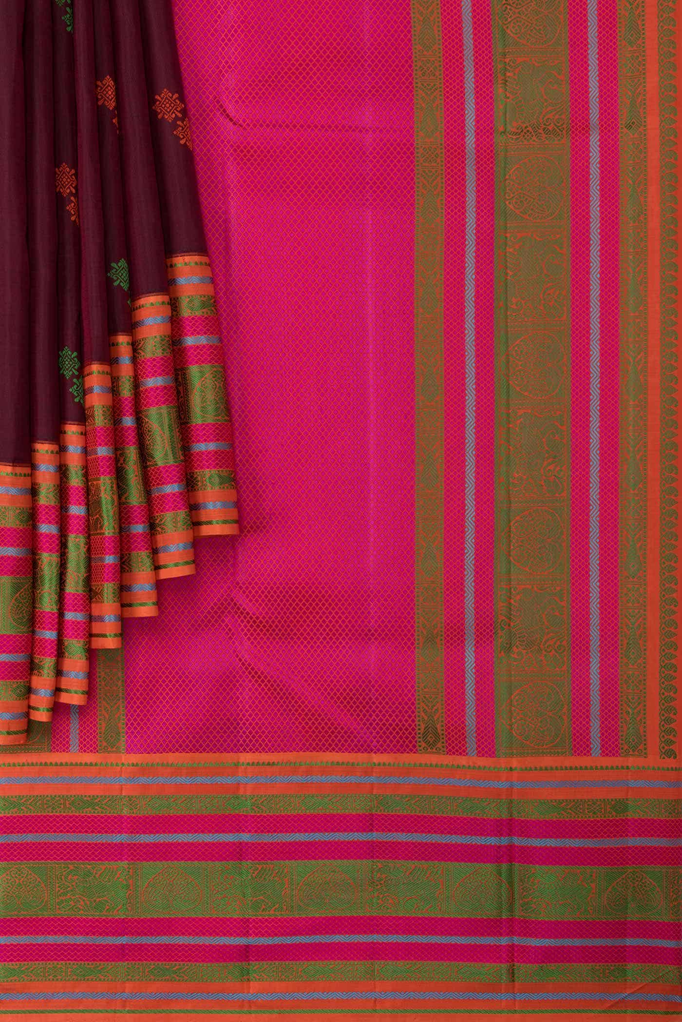 Maroon Kanchipuram Silk Saree - Image 2