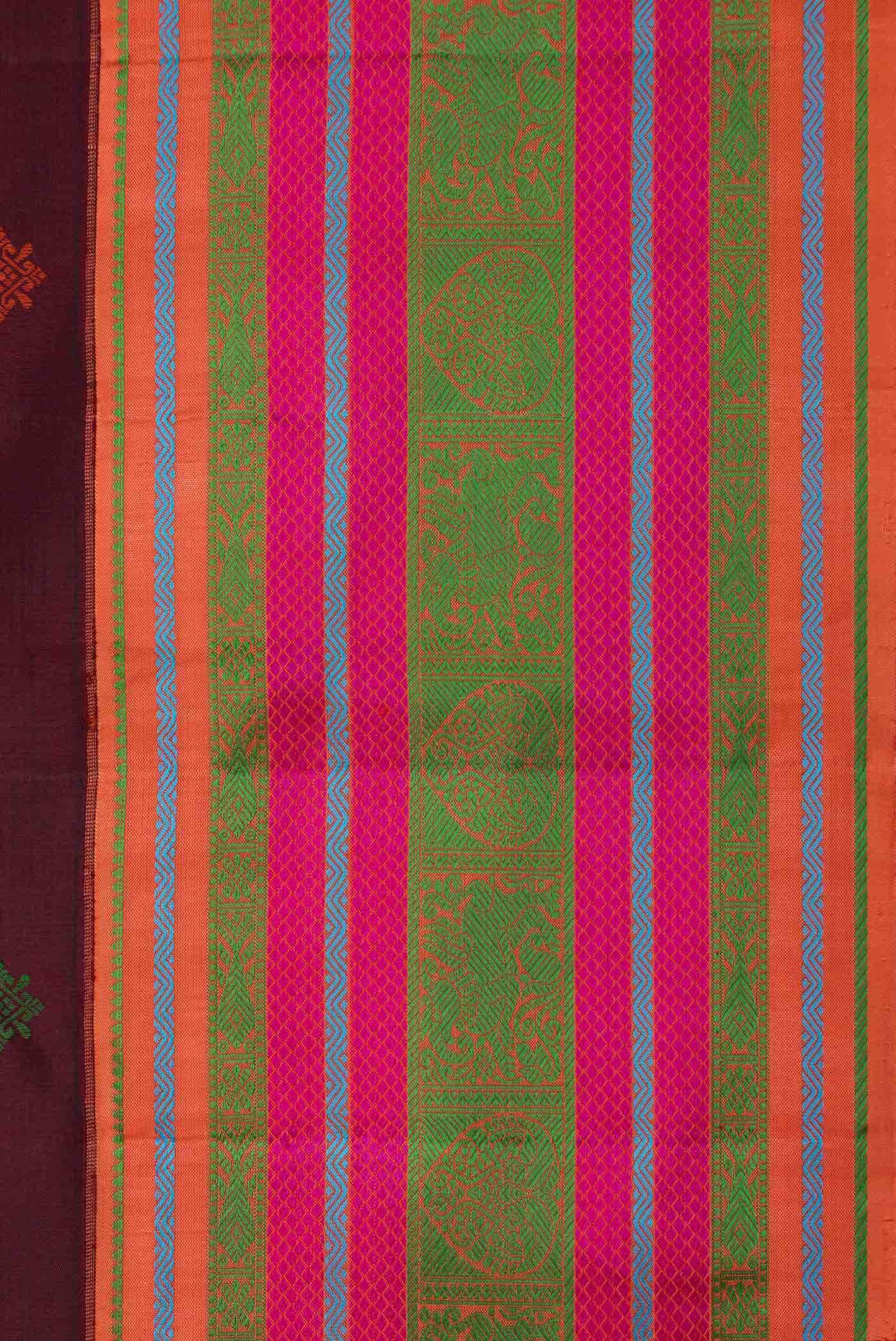 Maroon Kanchipuram Silk Saree - Image 6