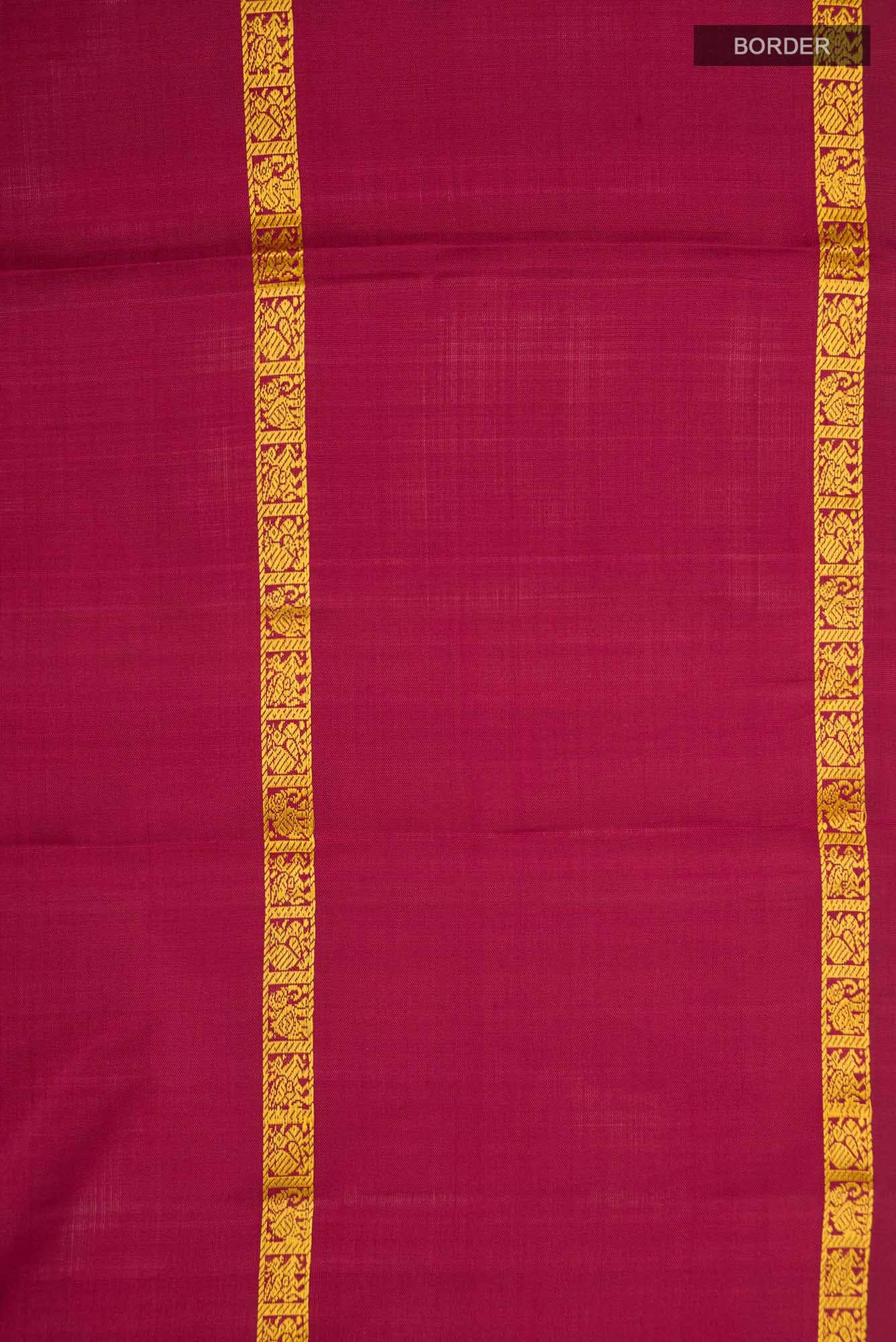 Maroon Kanchipuram Silk Saree - Image 5