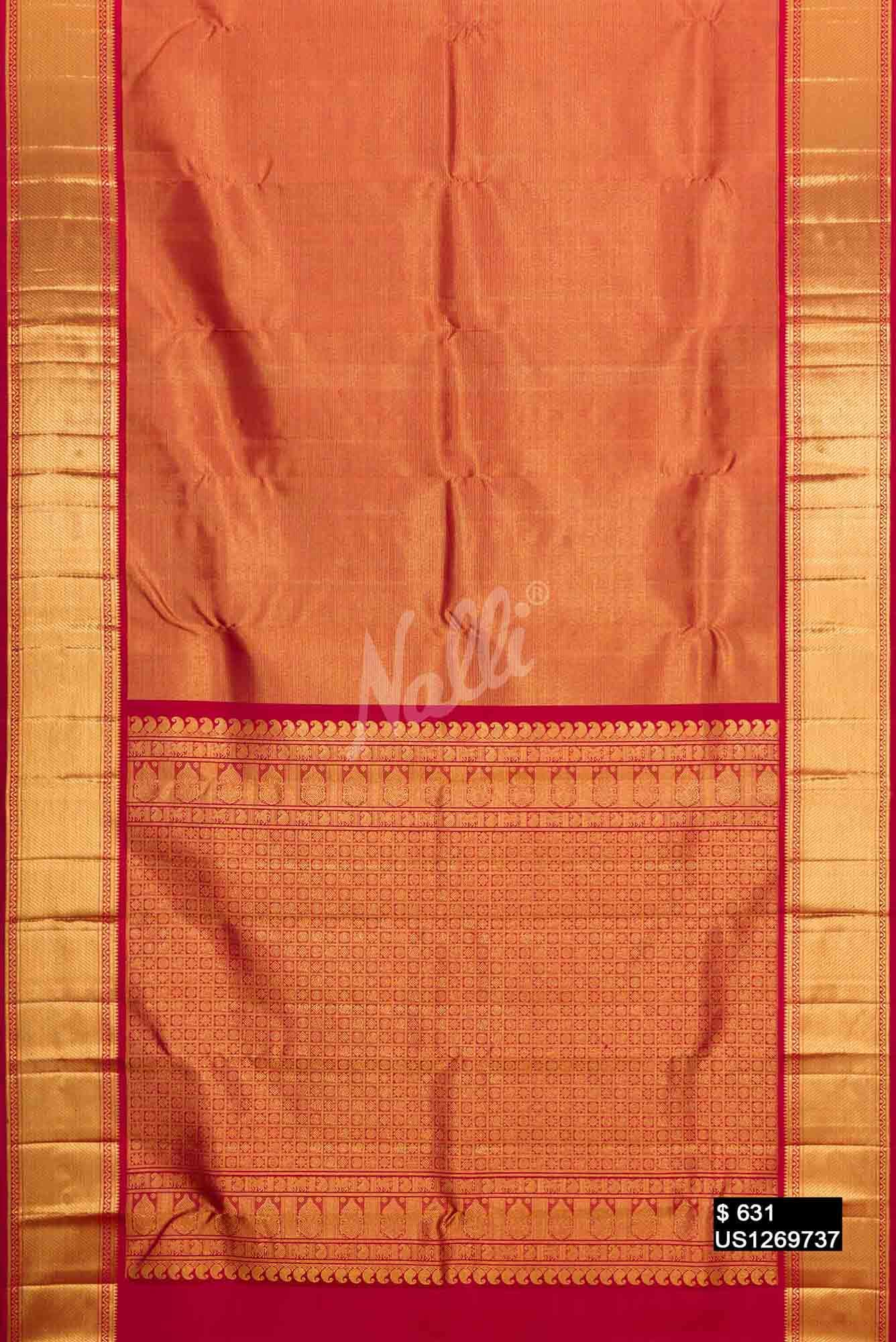 Maroon Kanchipuram Silk Saree