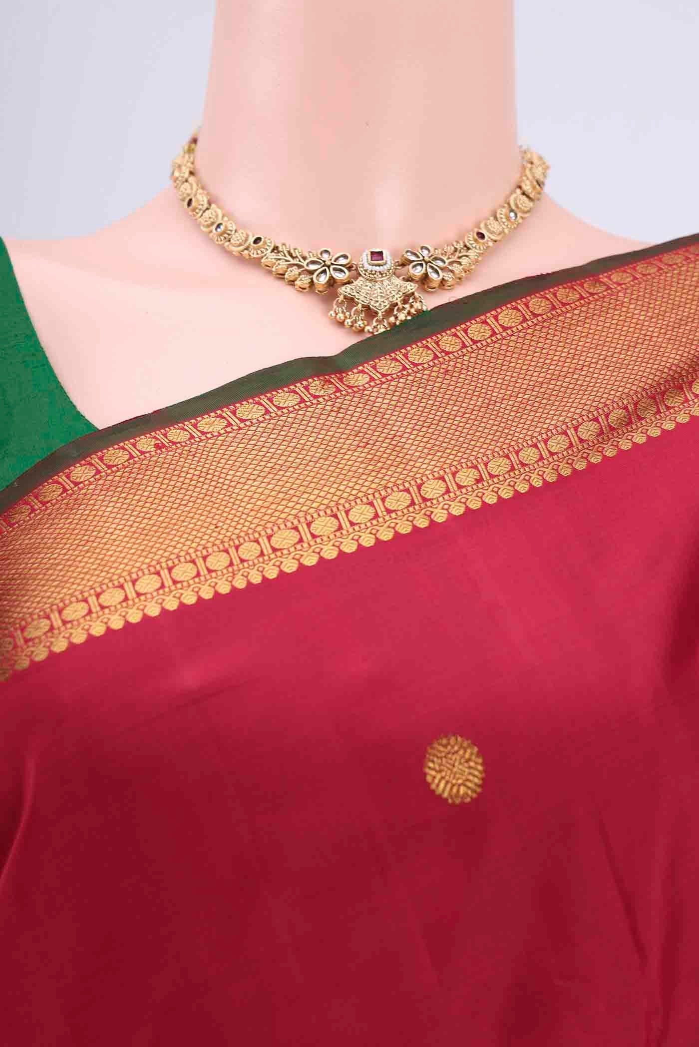 Maroon Kanjivaram Saree - Image 2