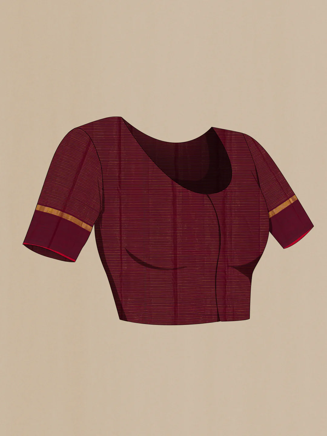Maroon Kanjivaram Saree - Image 4