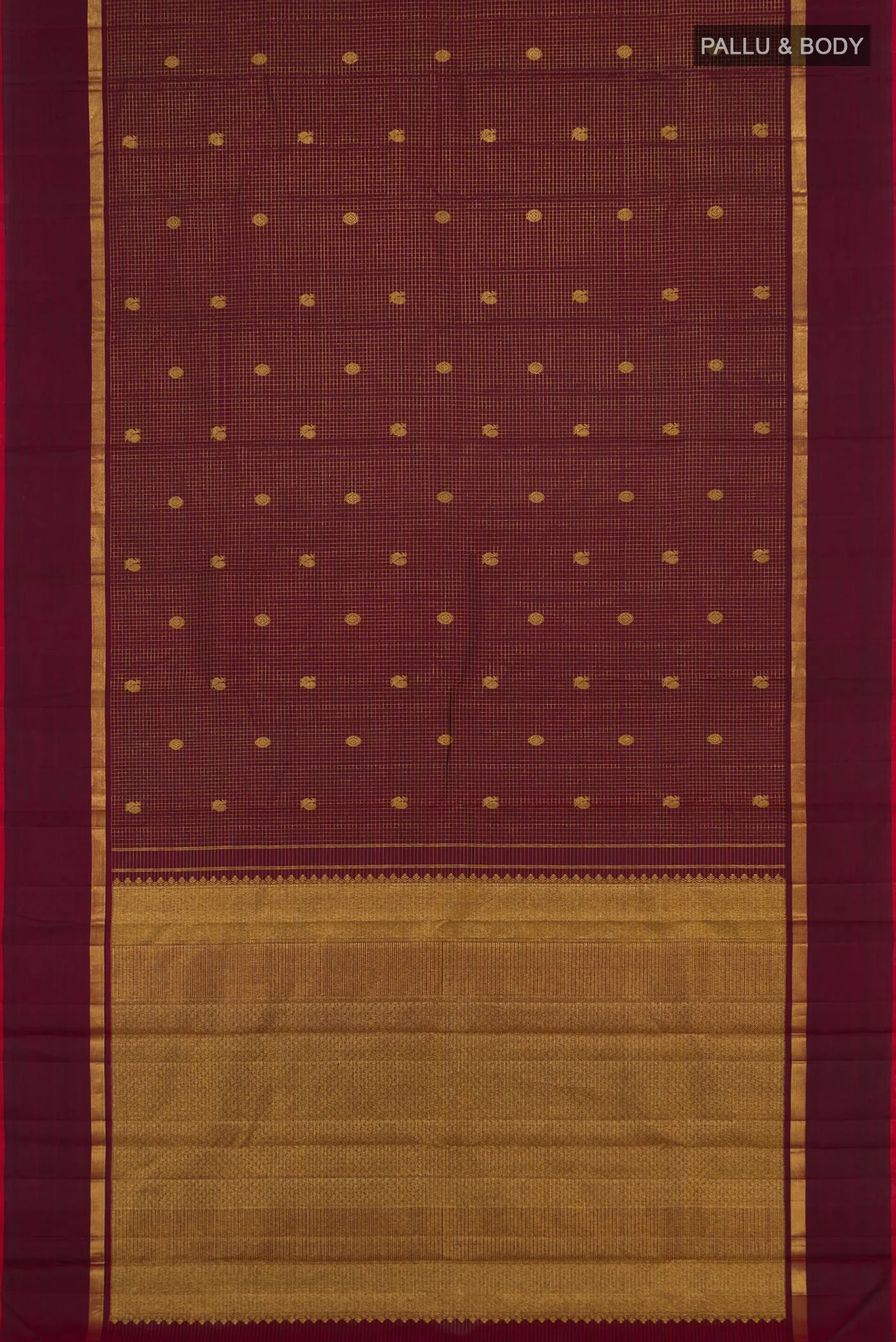Maroon Kanjivaram Saree - Image 5