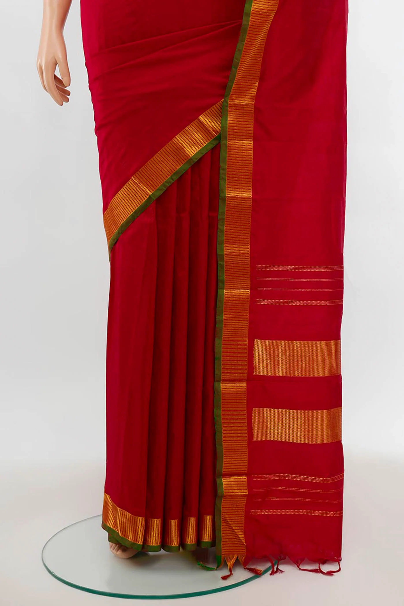 Red Kanjivaram Silk Saree - Image 3