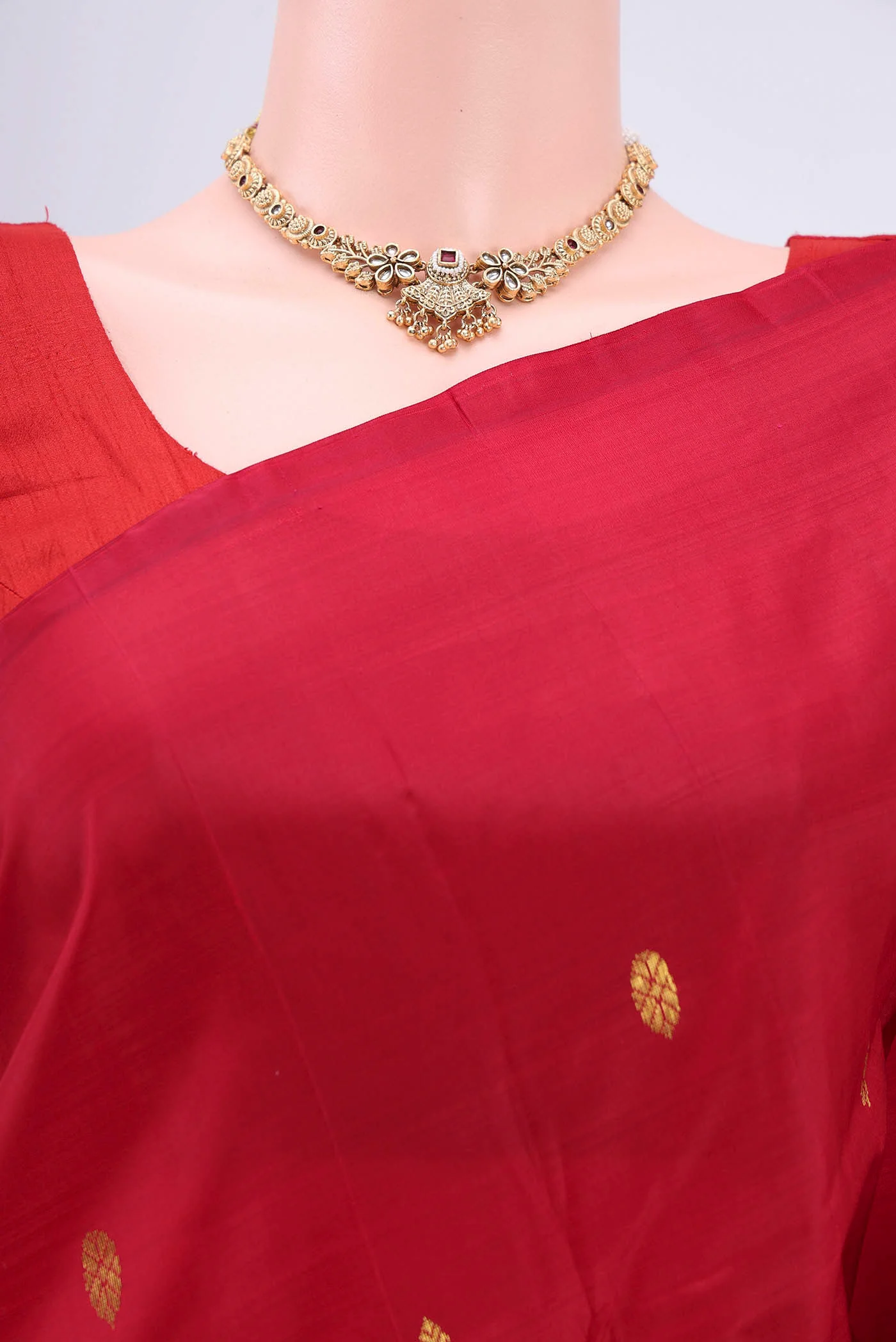 Red Kanjivaram Silk Saree - Image 2