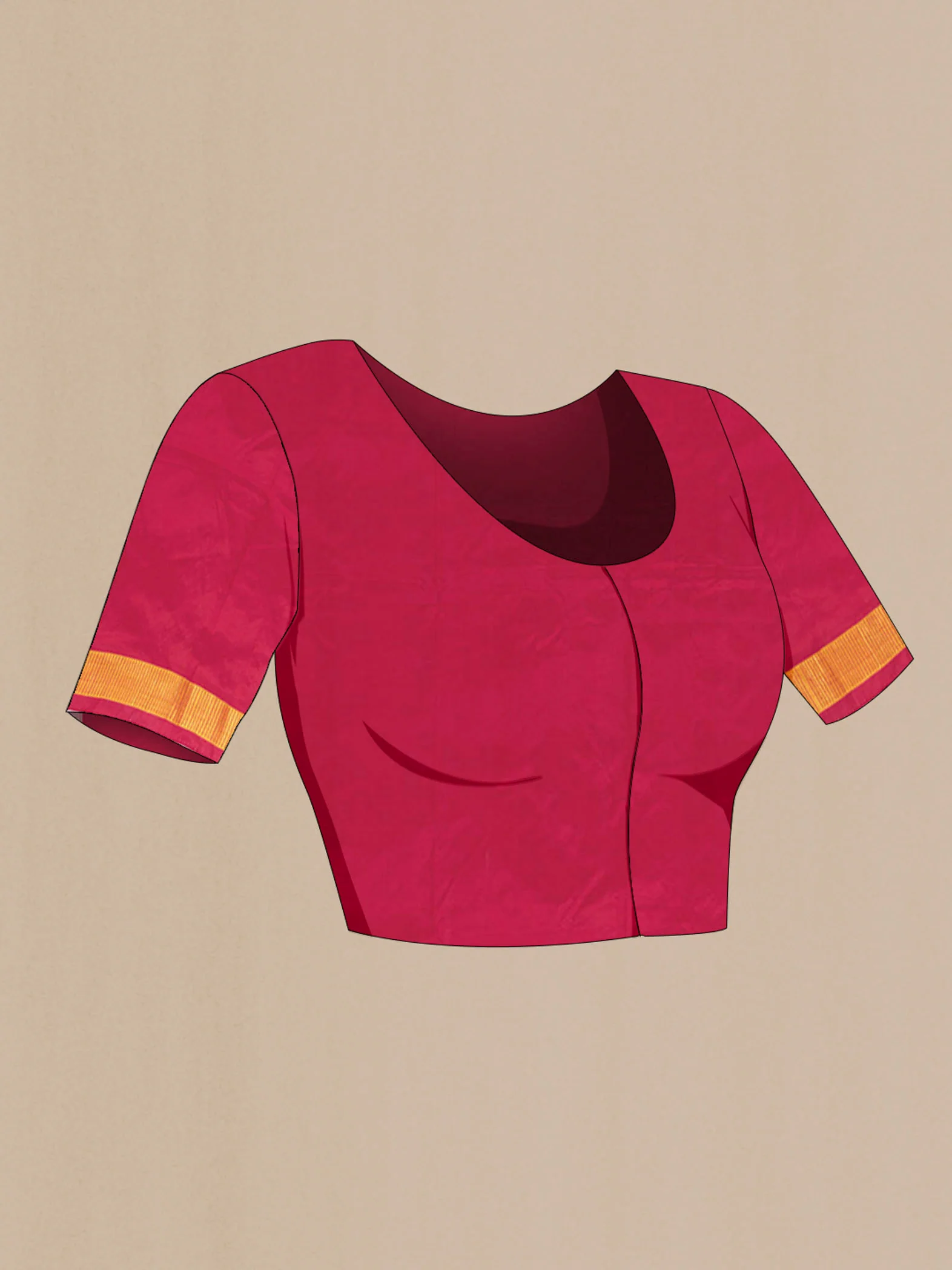Maroon Kanjivaram Silk Saree - Image 4