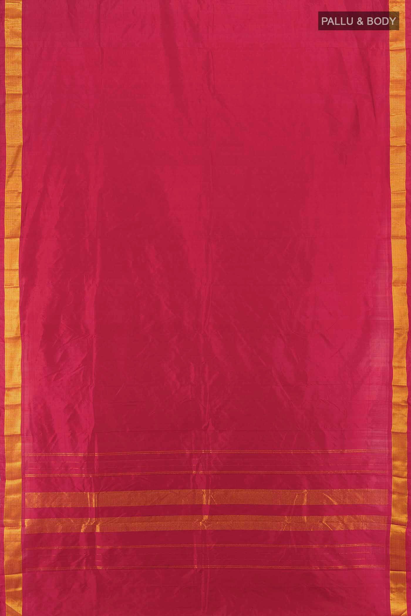 Maroon Kanjivaram Silk Saree - Image 5