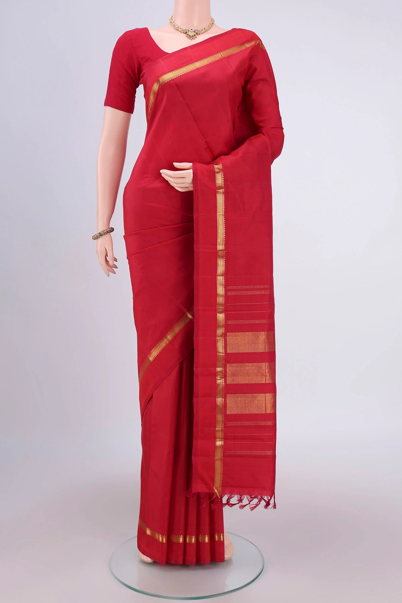 Maroon Kanjivaram Silk Saree