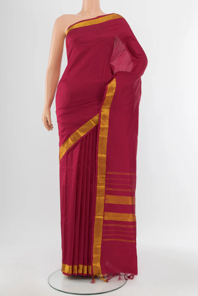 Maroon Kanjivaram Silk Saree