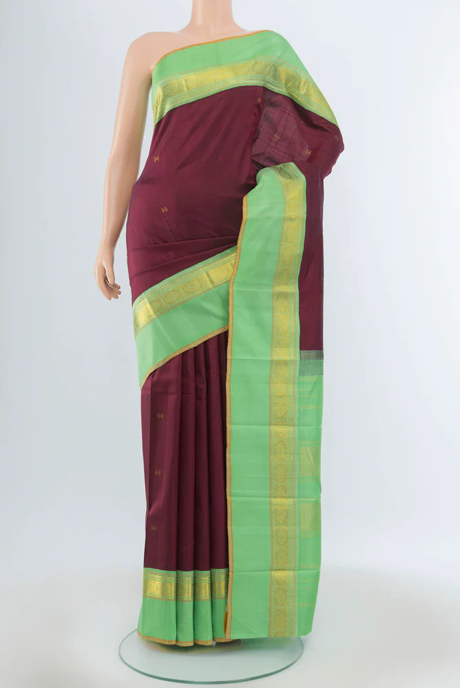 Maroon Kanjivaram Silk Saree